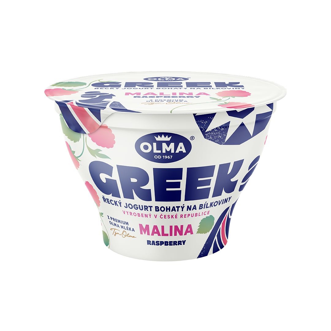 Mléčné a chlazené - Olma Řecký jogurt podložený Malina 140g