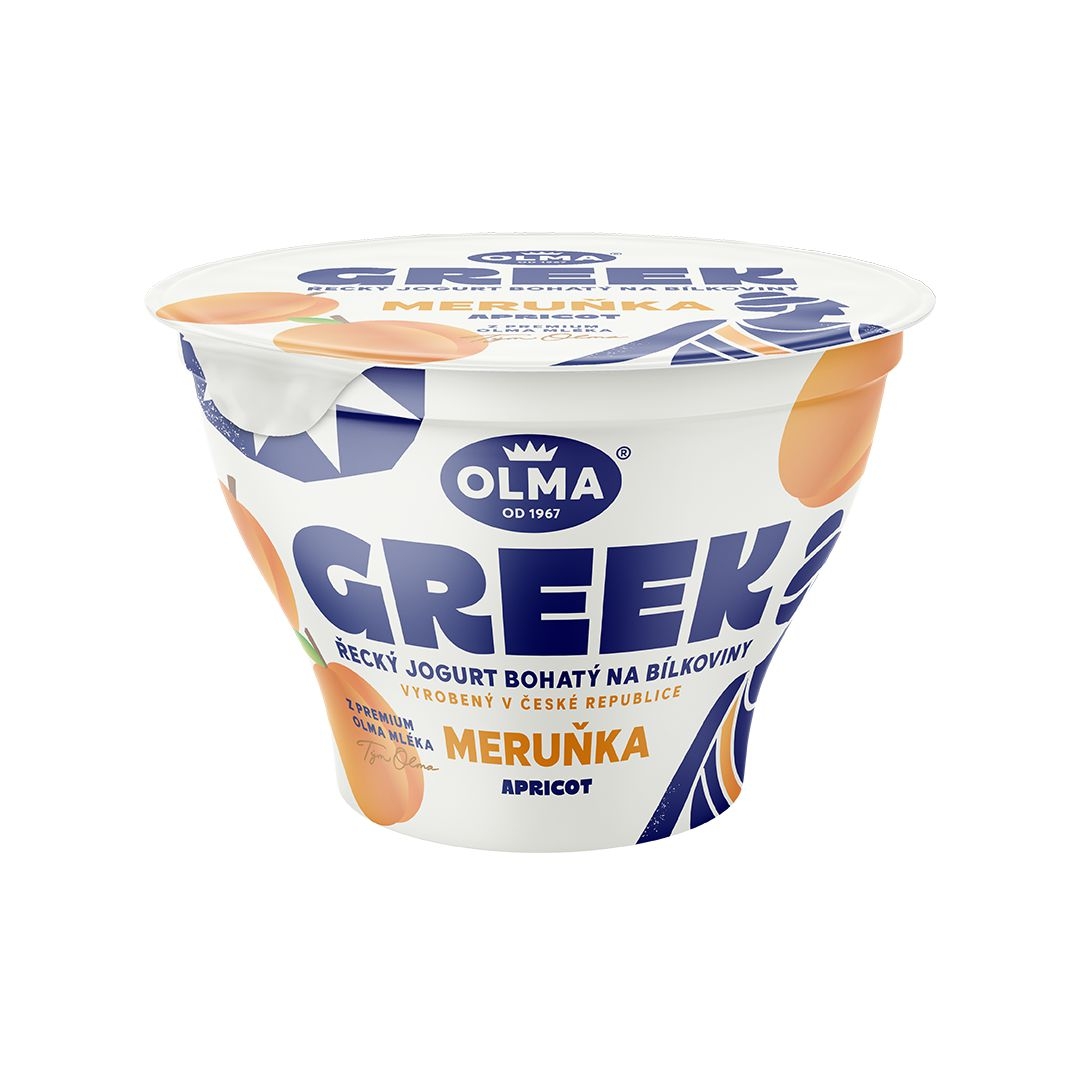 Mléčné a chlazené - Olma Řecký jogurt podložený Meruňka 140g