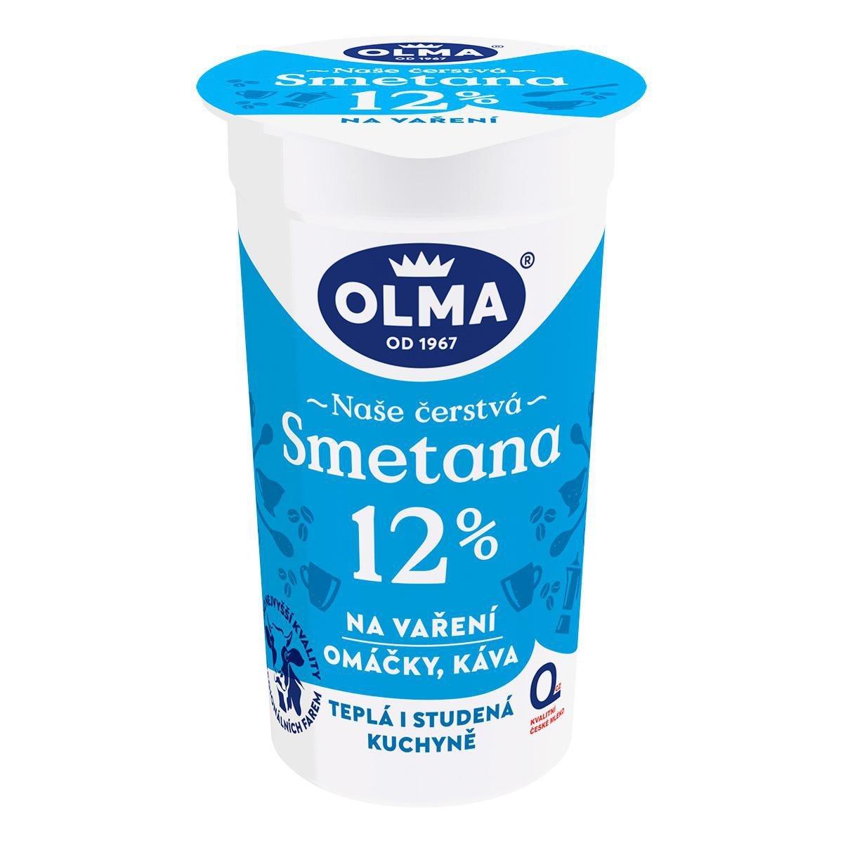 Mléčné a chlazené - Olma Smetana 12% 200 g