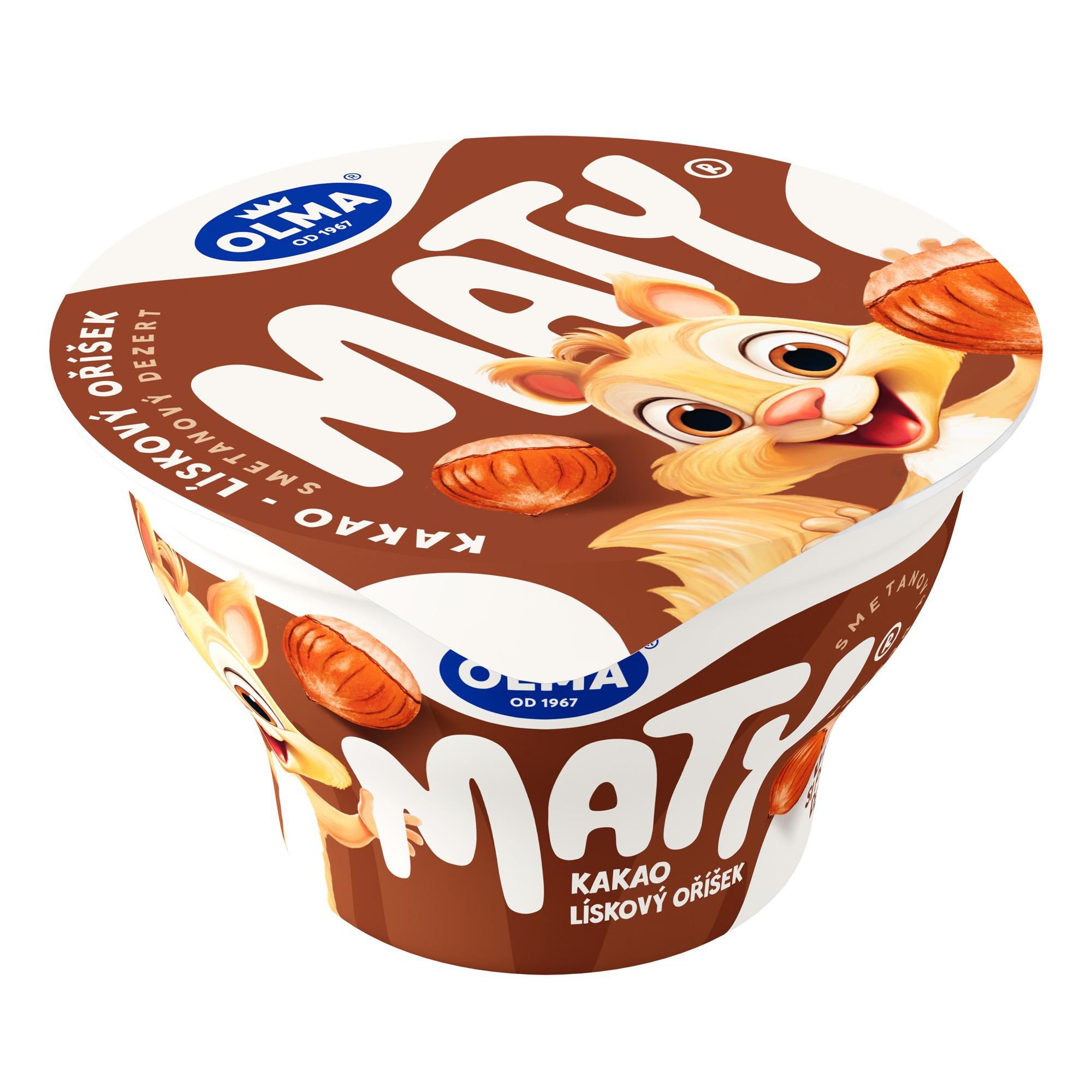 Mléčné a chlazené - Olmíci Maty smetanový s oříšky 150g