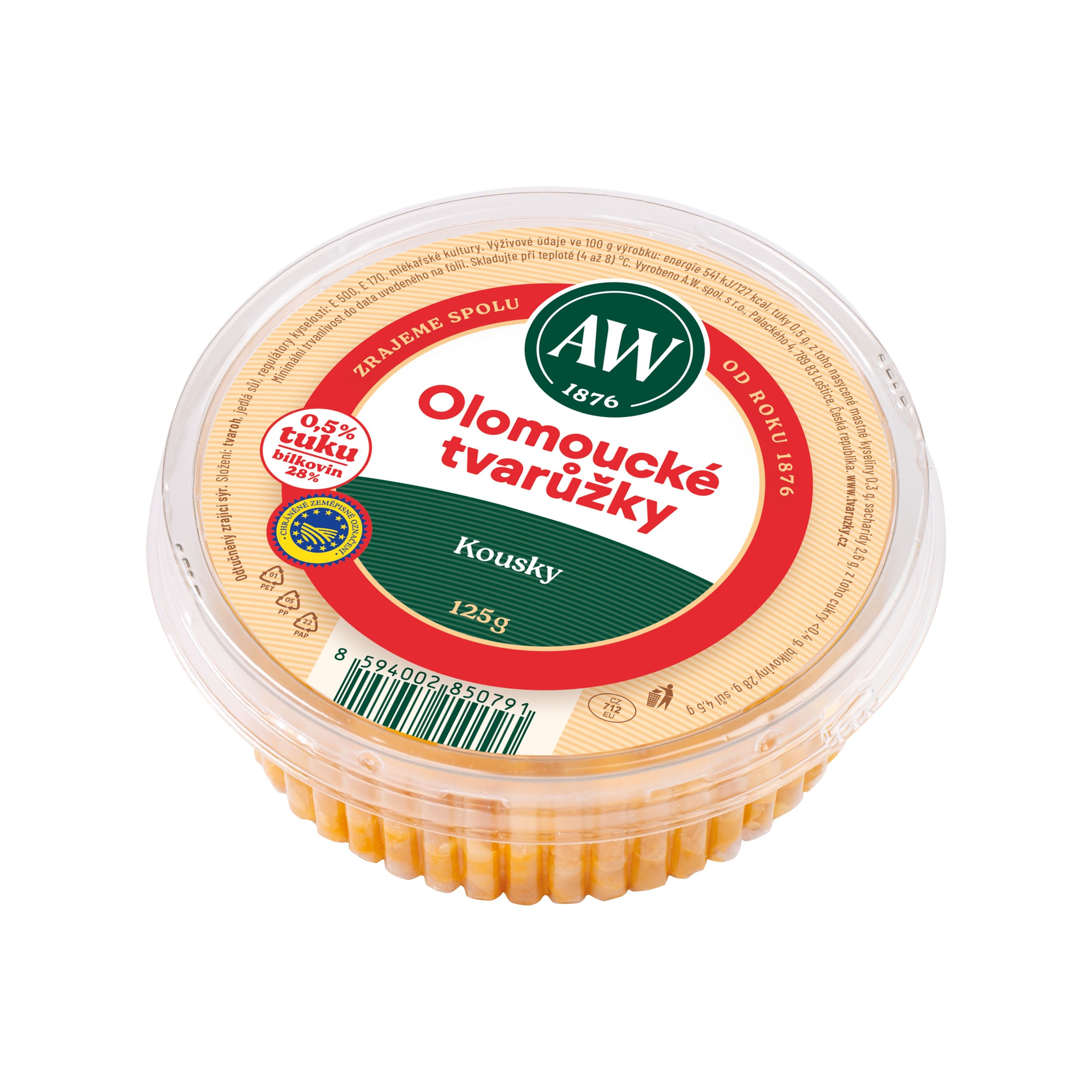 Mléčné a chlazené - Olomoucké tvarůžky Kousky 125g