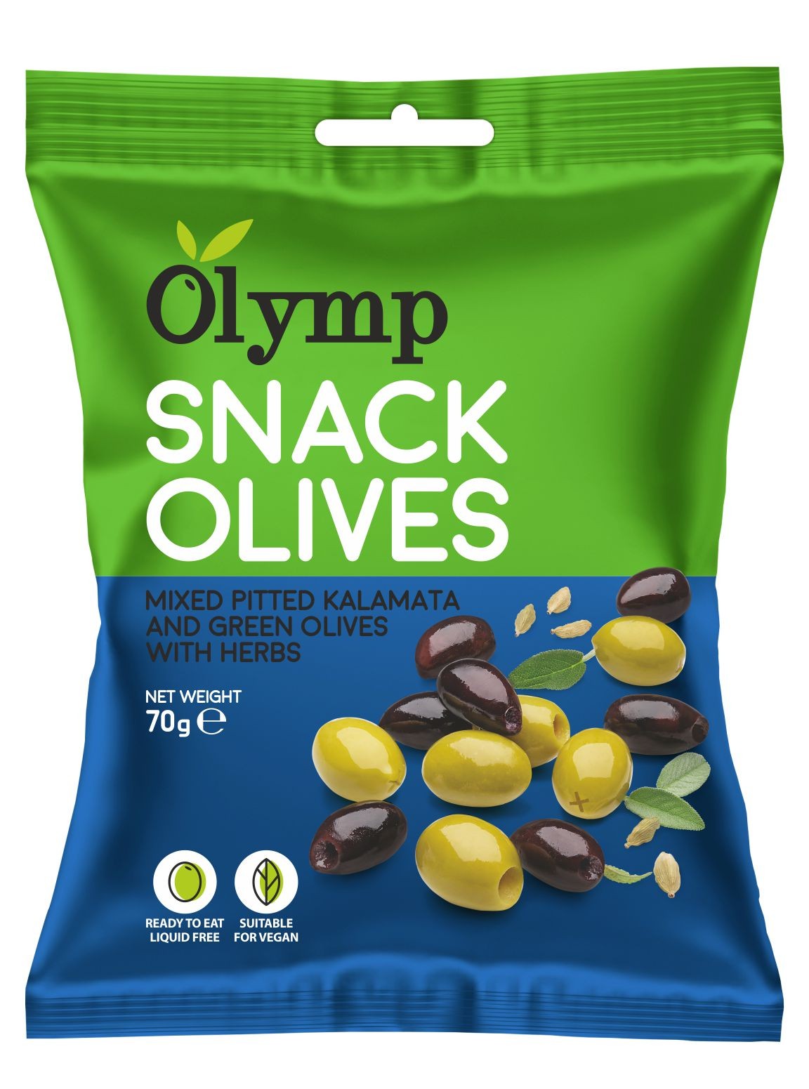 Olymp Mix Kalamata tmavé a zelené olivy bylinky 70g-0