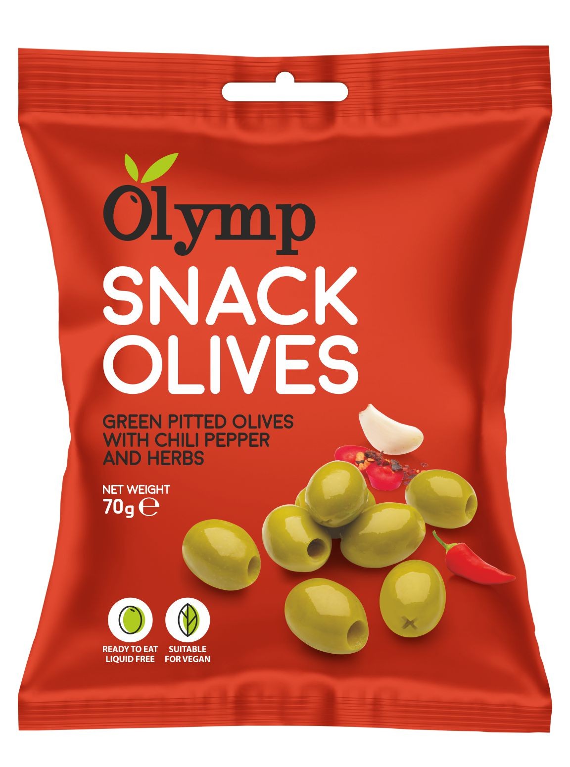 Olymp Zelené olivy chilli-bylinky 70g-0