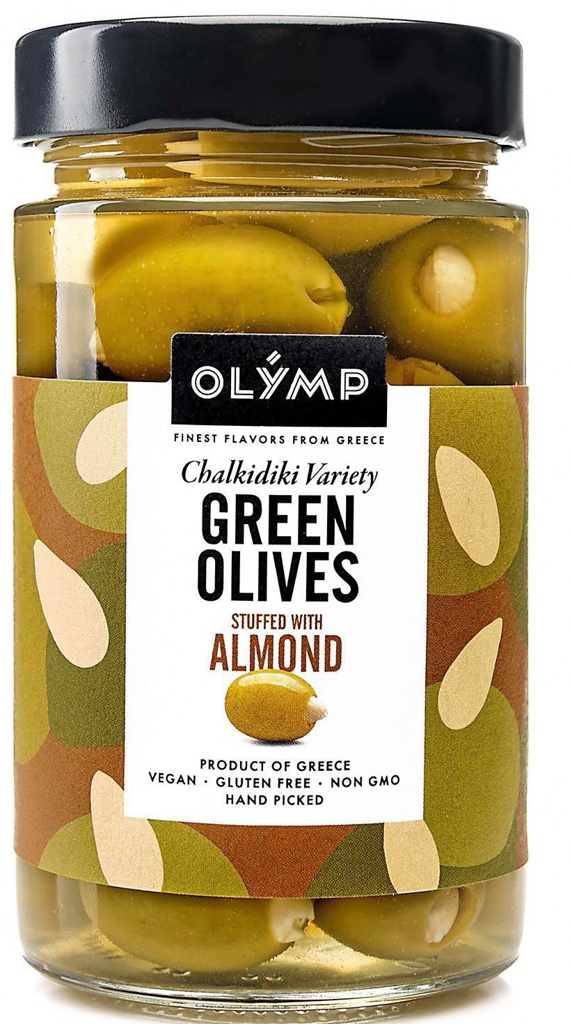 Trvanlivé potraviny - Olymp Zelené olivy s mandlí 320g