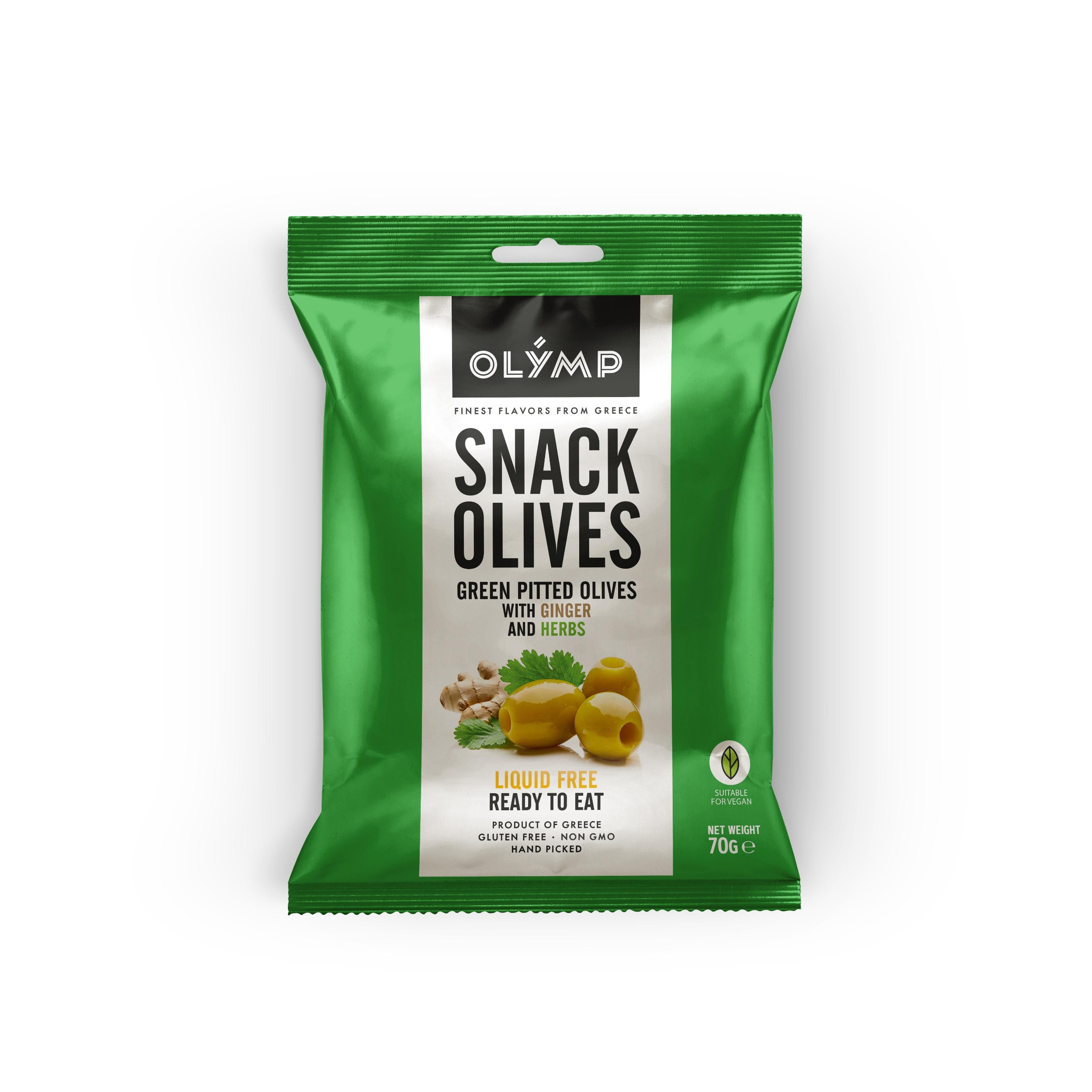 Trvanlivé potraviny - Olymp Zelené olivy zázvor-bylinky 70g
