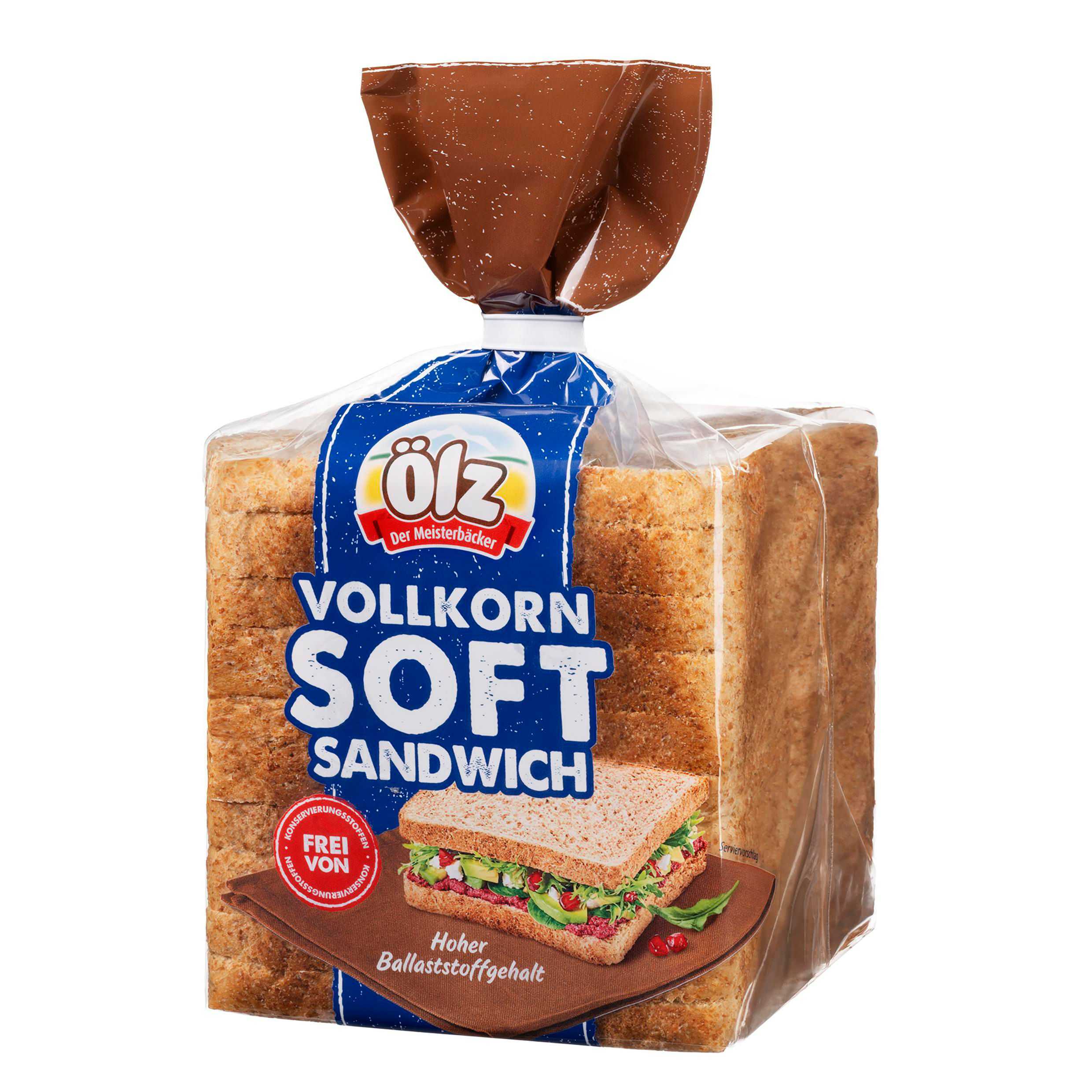Pekárna a cukrárna - Ölz Wholemeal Soft Sandwich Toastový chléb celozrnný 375 g