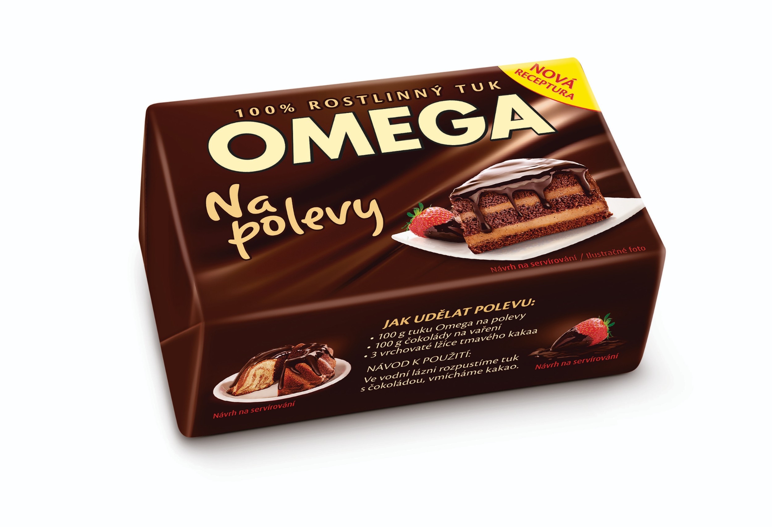 Mléčné a chlazené - Omega 100% rostlinný tuk na polevy 250g