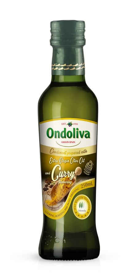 Trvanlivé potraviny - Ondoliva Extra panenský olivový olej s příchutí curry 250ml