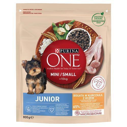 Svět zvířat - One MiniI Dog Junior Kuřecí s rýží 800g