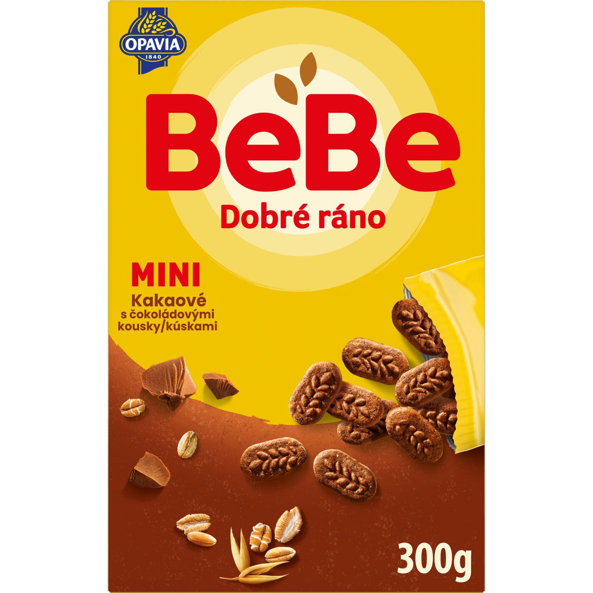 Trvanlivé potraviny - Opavia Bebe Dobré ráno Mini kakaové sušenky 300g