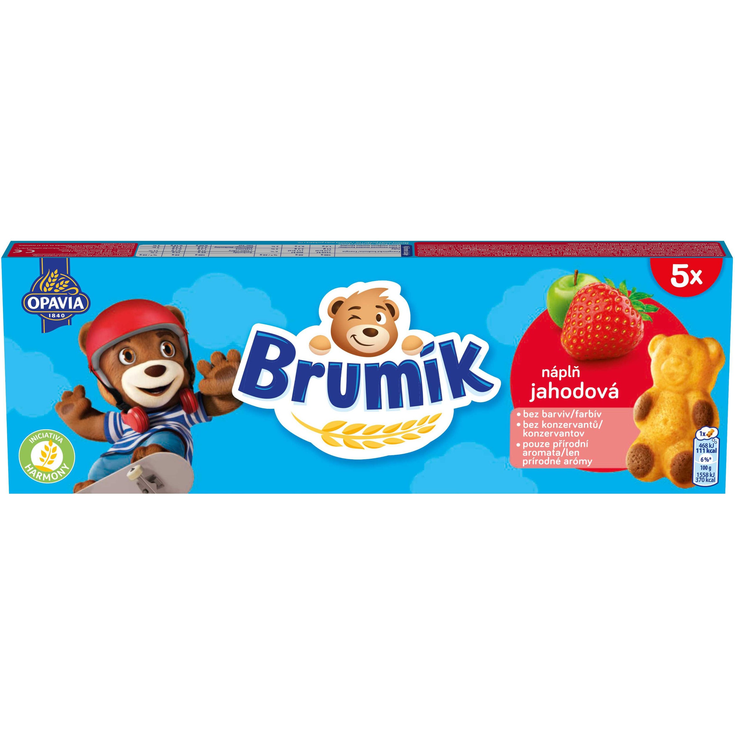 Trvanlivé potraviny - Opavia Brumík Jahodová náplň 150g
