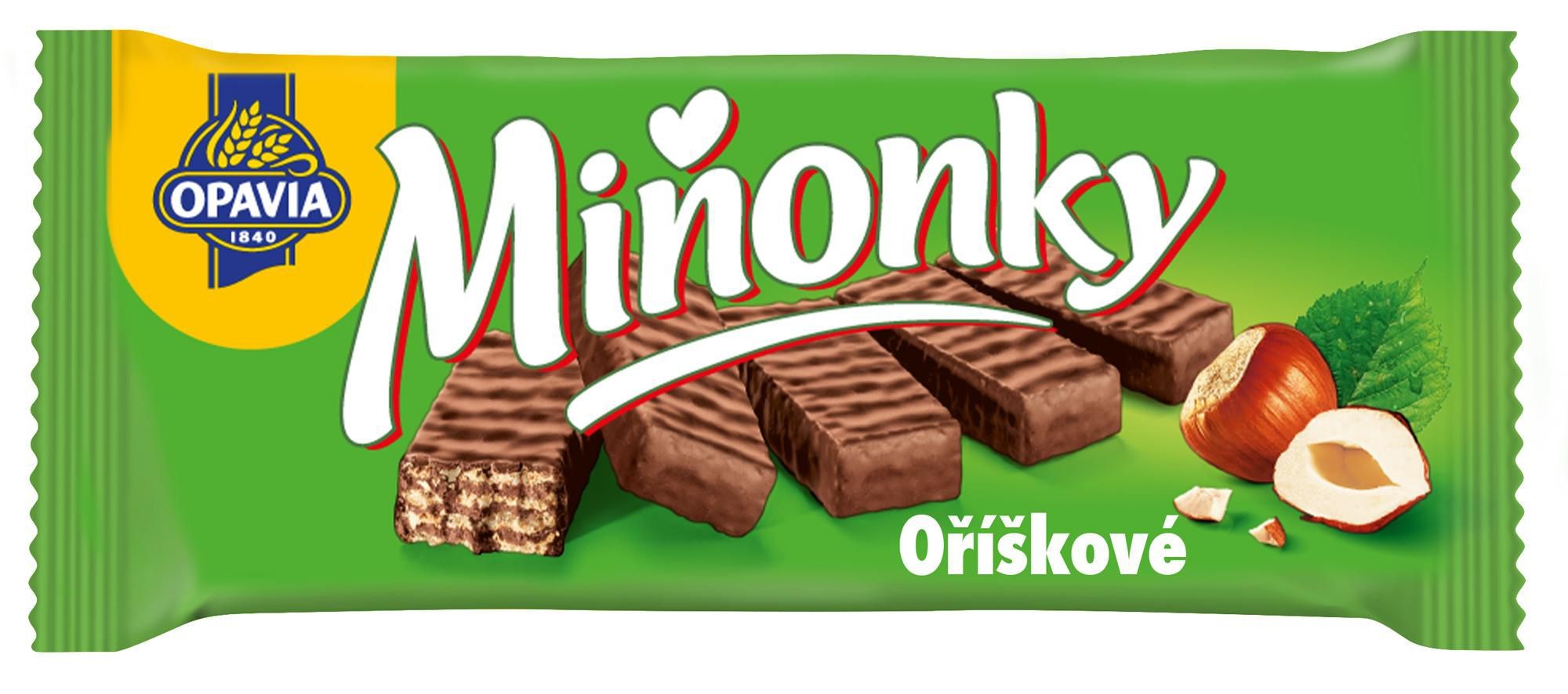Trvanlivé potraviny - Opavia Miňonky Oříškové oplatky 50g