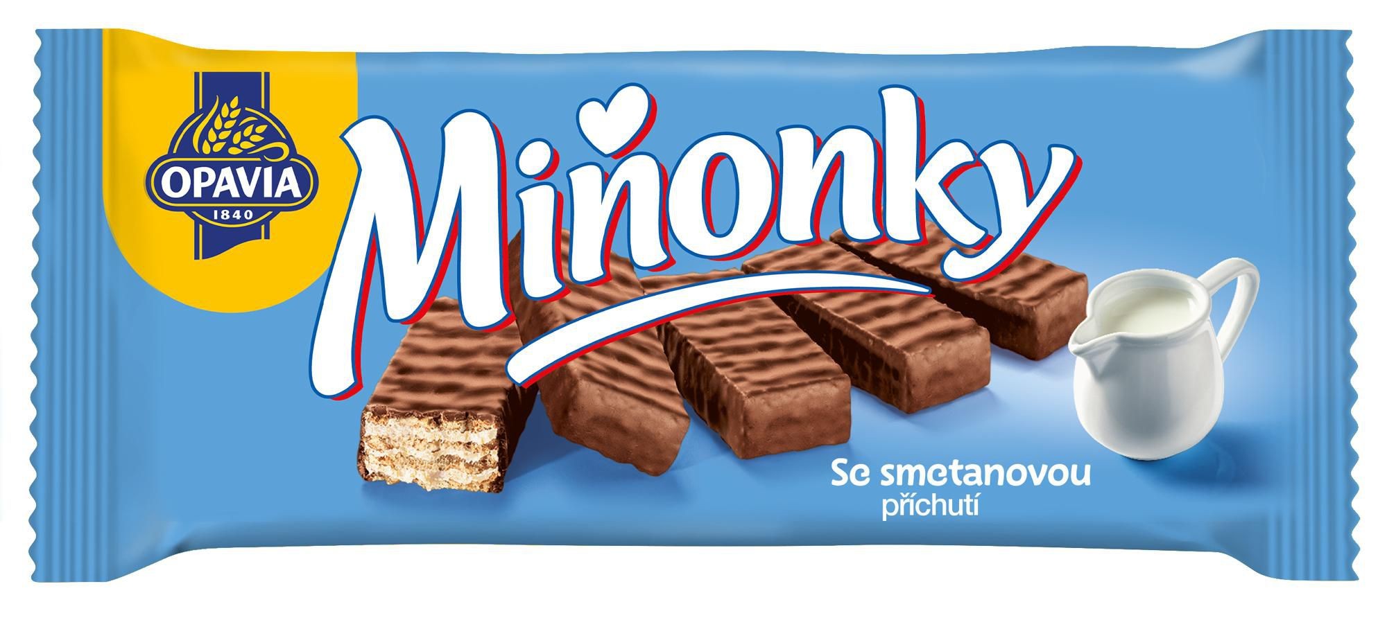 Trvanlivé potraviny - Opavia Miňonky Smetanové oplatky 50g