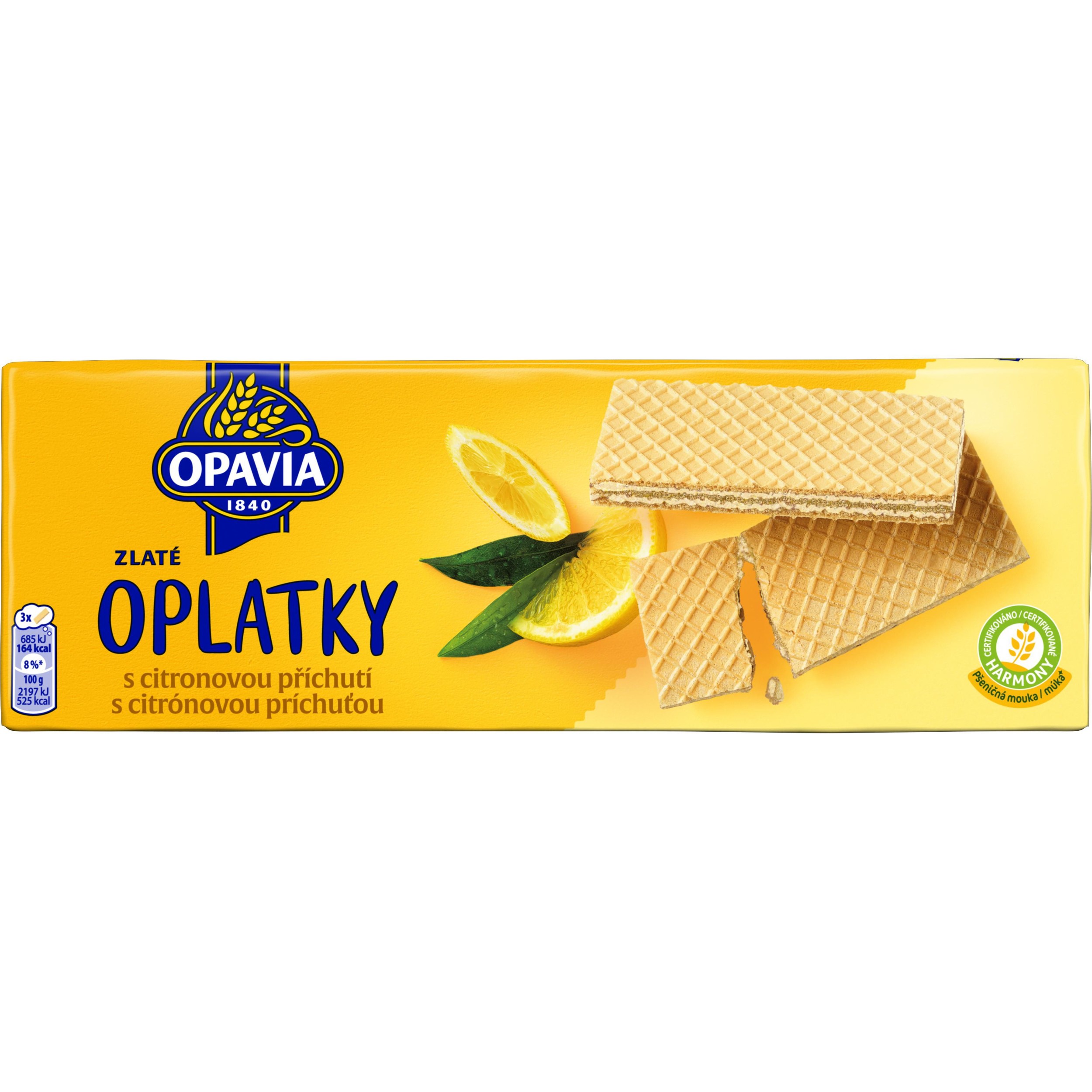 Trvanlivé potraviny - Opavia Oplatky Zlaté citronová příchuť 146g