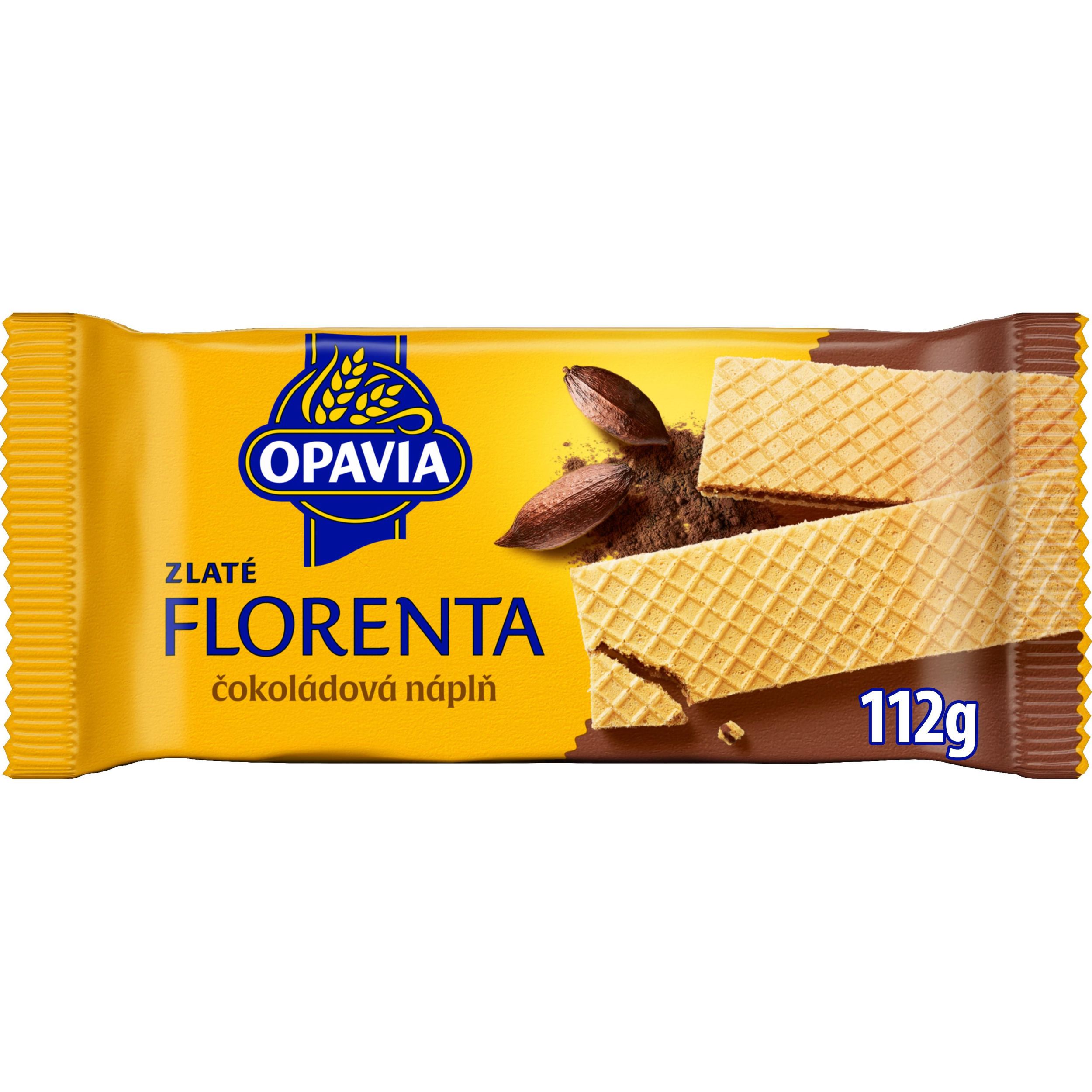 Trvanlivé potraviny - Opavia oplatky Zlaté Florenta čokoládová náplň 112g