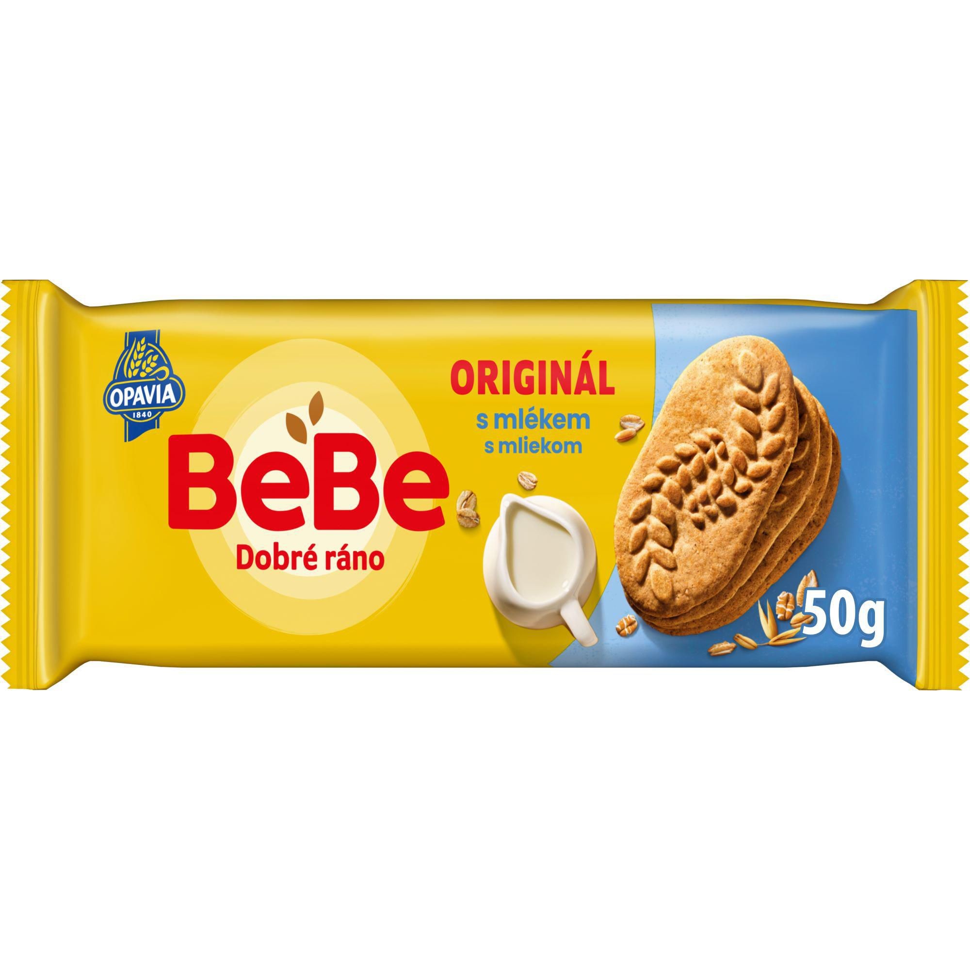 Trvanlivé potraviny - Opavia sušenky BeBe Dobré Ráno s mlékem 50g