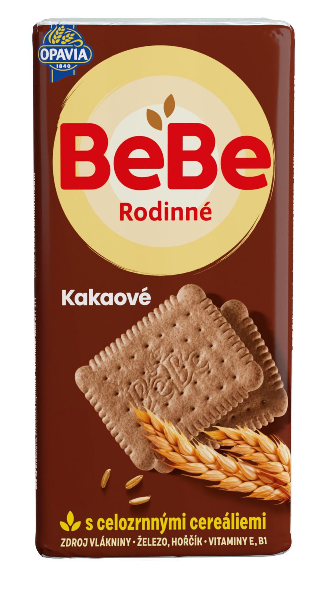 Trvanlivé potraviny - Opavia sušenky BeBe Rodinné kakaové cereální 130g