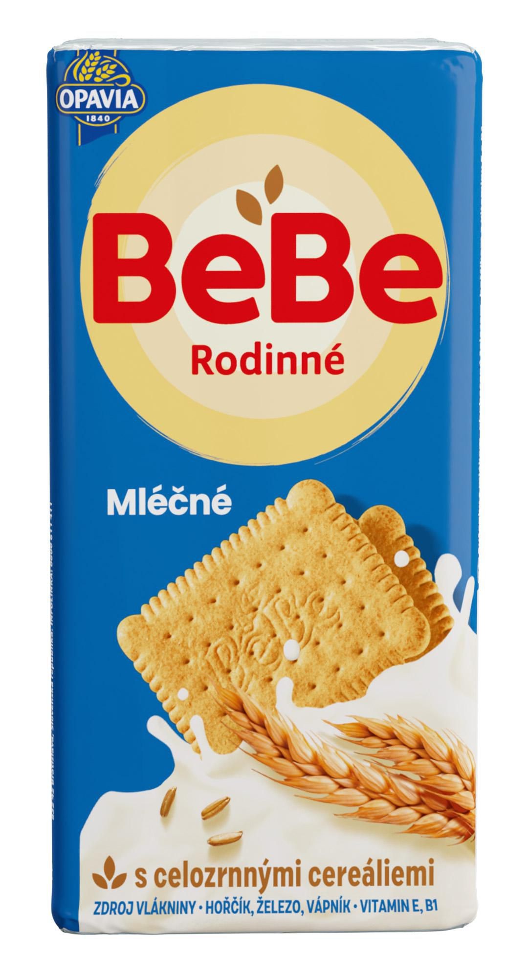Trvanlivé potraviny - Opavia sušenky BeBe Rodinné mléčné cereální 130g