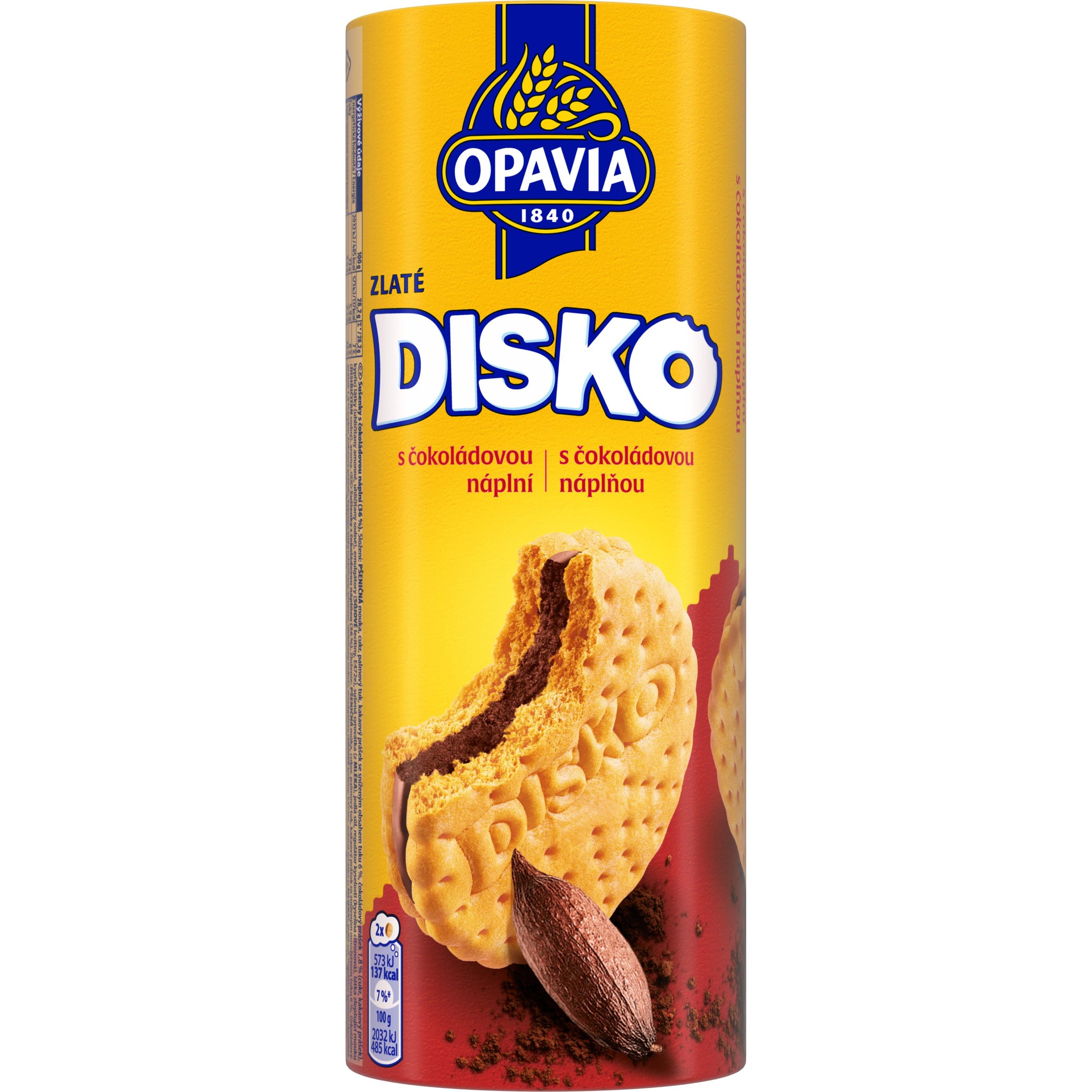 Trvanlivé potraviny - Opavia sušenky Disko čokoládová náplň 169g