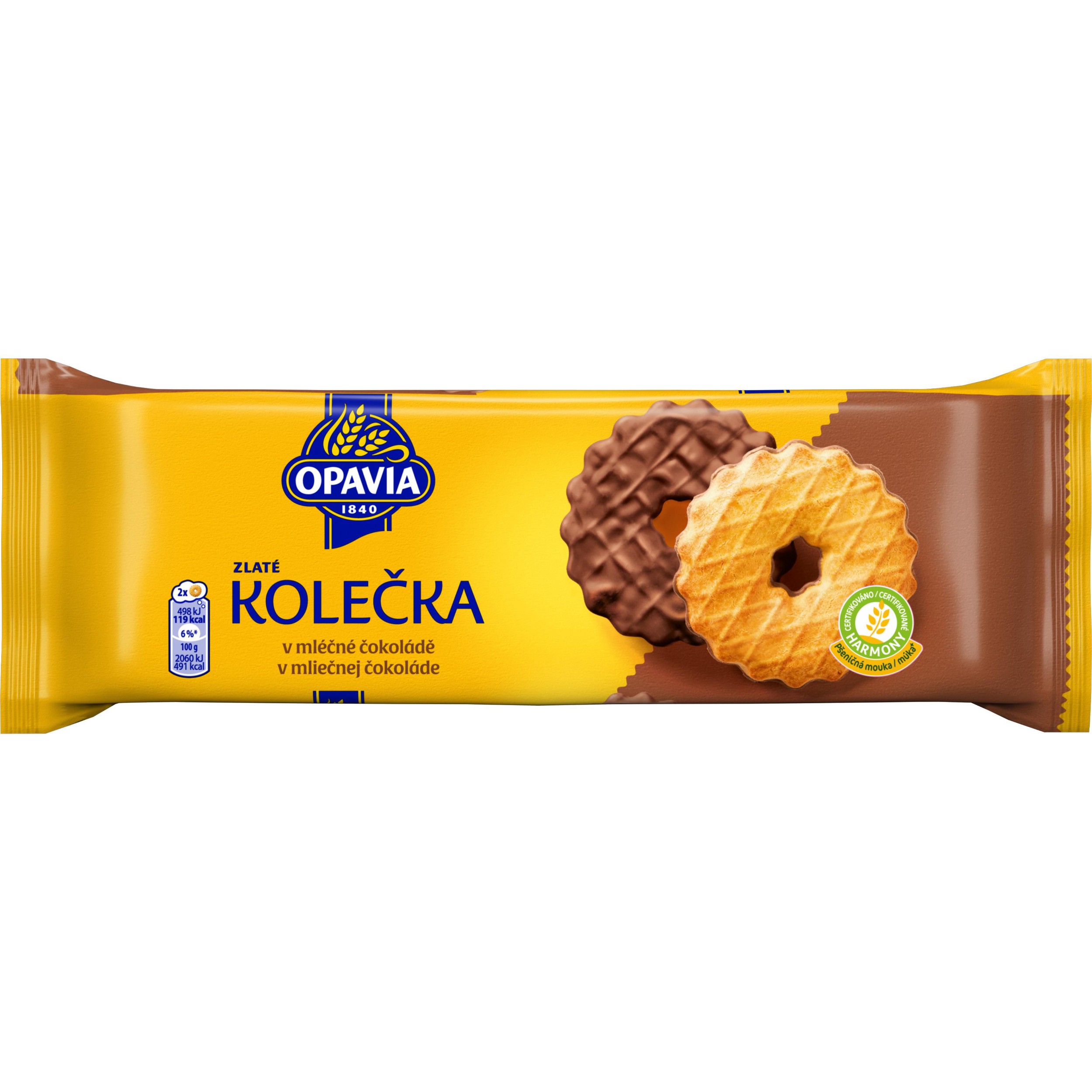 Trvanlivé potraviny - Opavia sušenky Zlaté Kolečka s máslovou příchutí polomáčené 146g