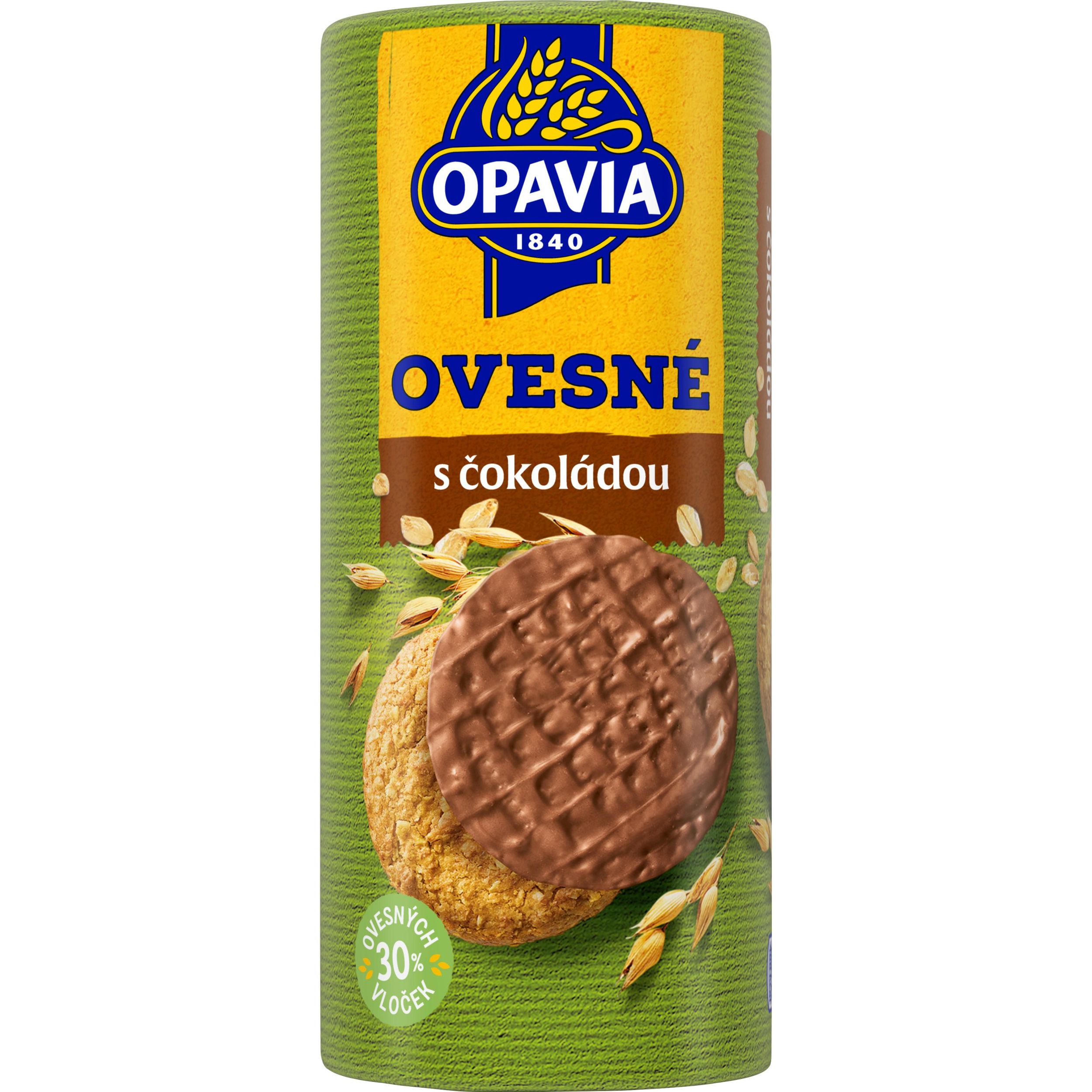 Trvanlivé potraviny - Opavia sušenky Zlaté Ovesné máčené v čokoládě 215g