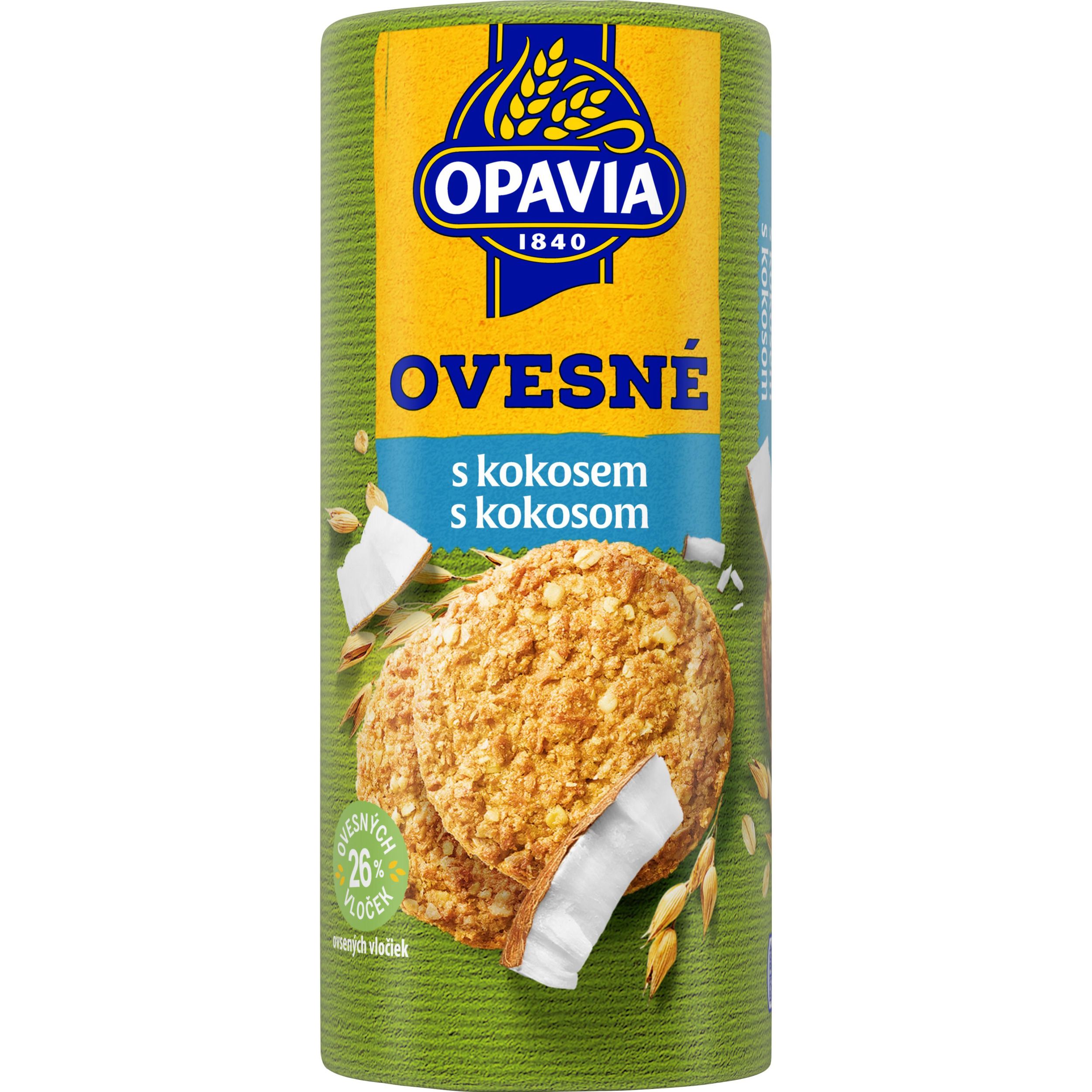 Trvanlivé potraviny - Opavia sušenky Zlaté Ovesné s kokosem 188g