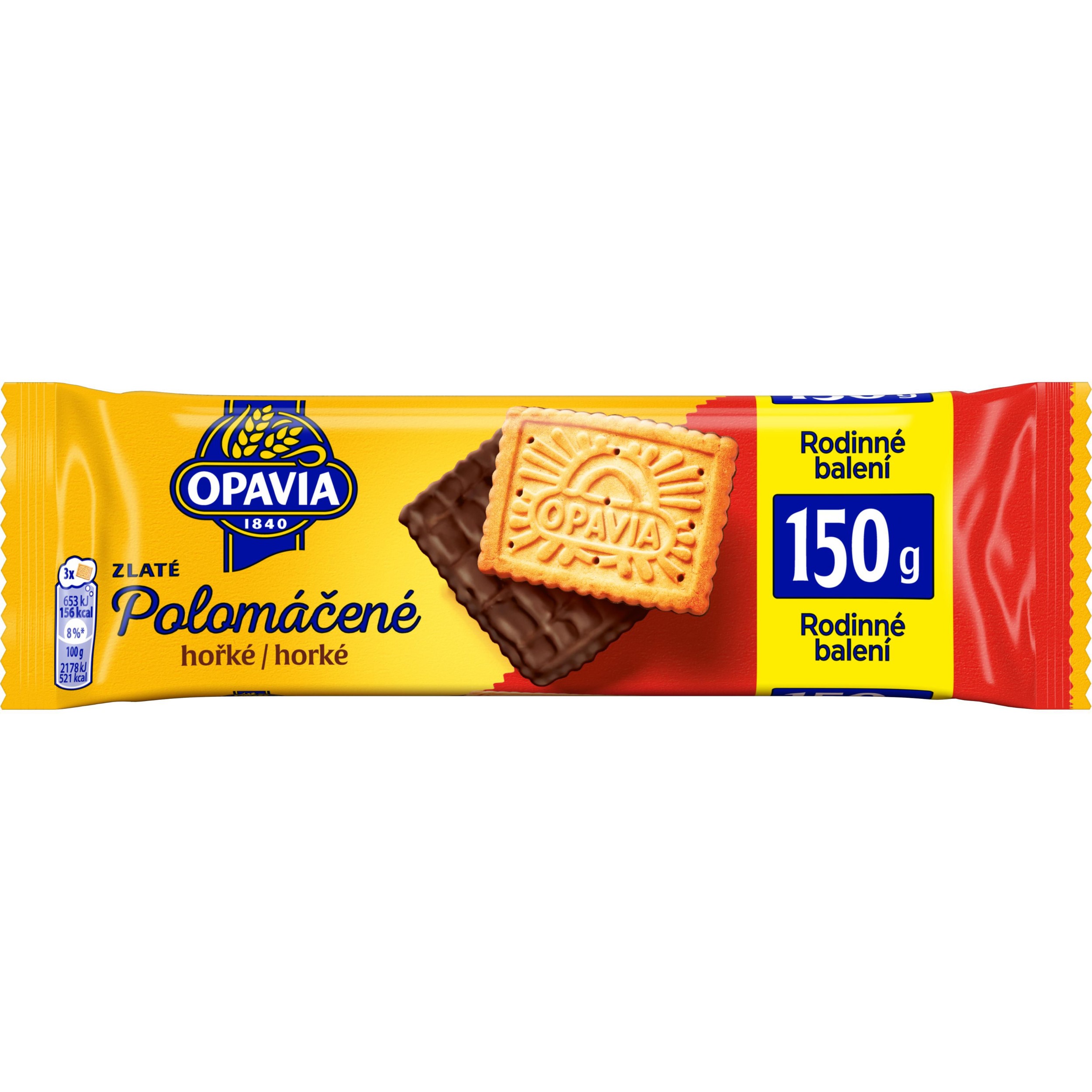 Trvanlivé potraviny - Opavia sušenky Zlaté Polomáčené hořké 150g