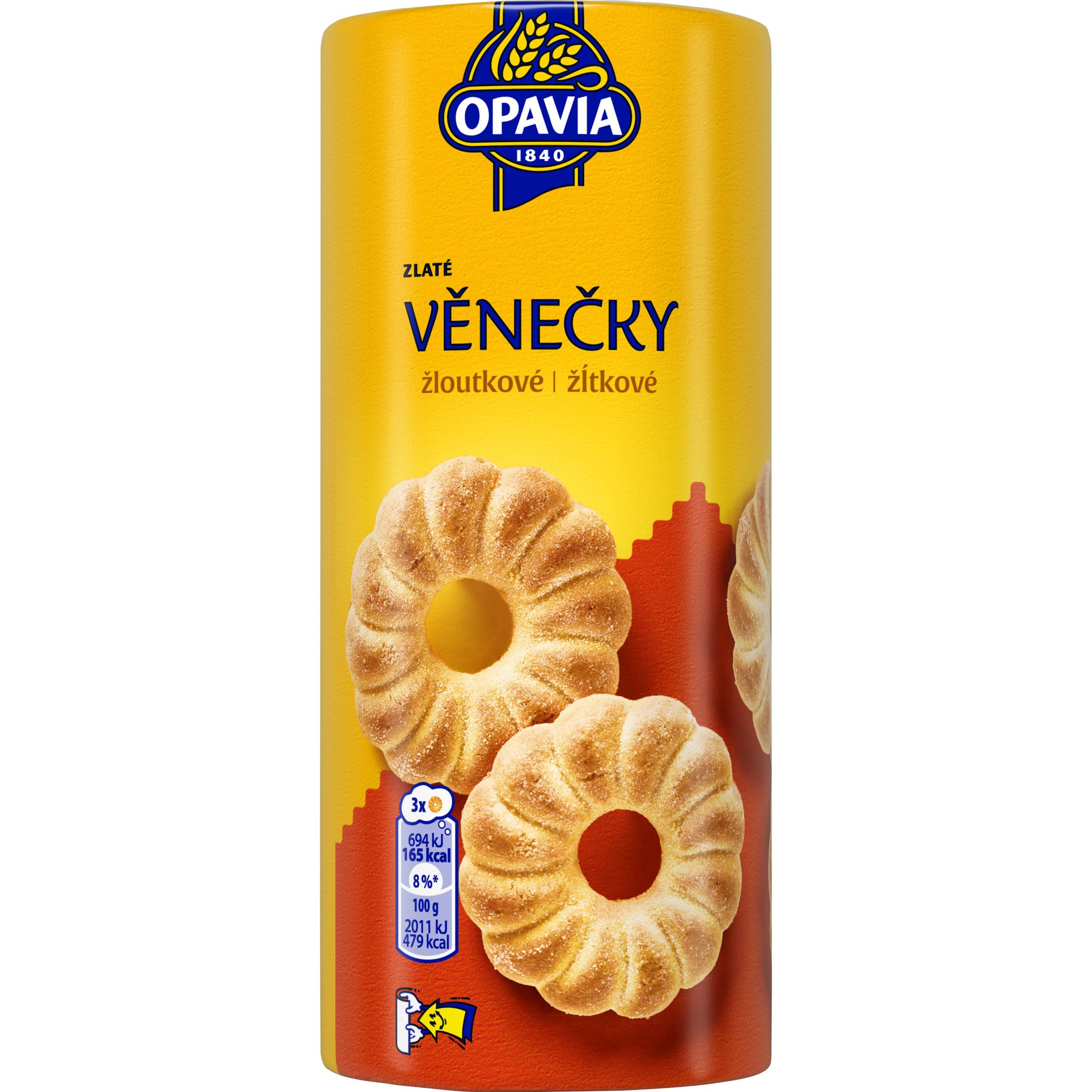 Trvanlivé potraviny - Opavia sušenky Zlaté Věnečky žloutkové 150g