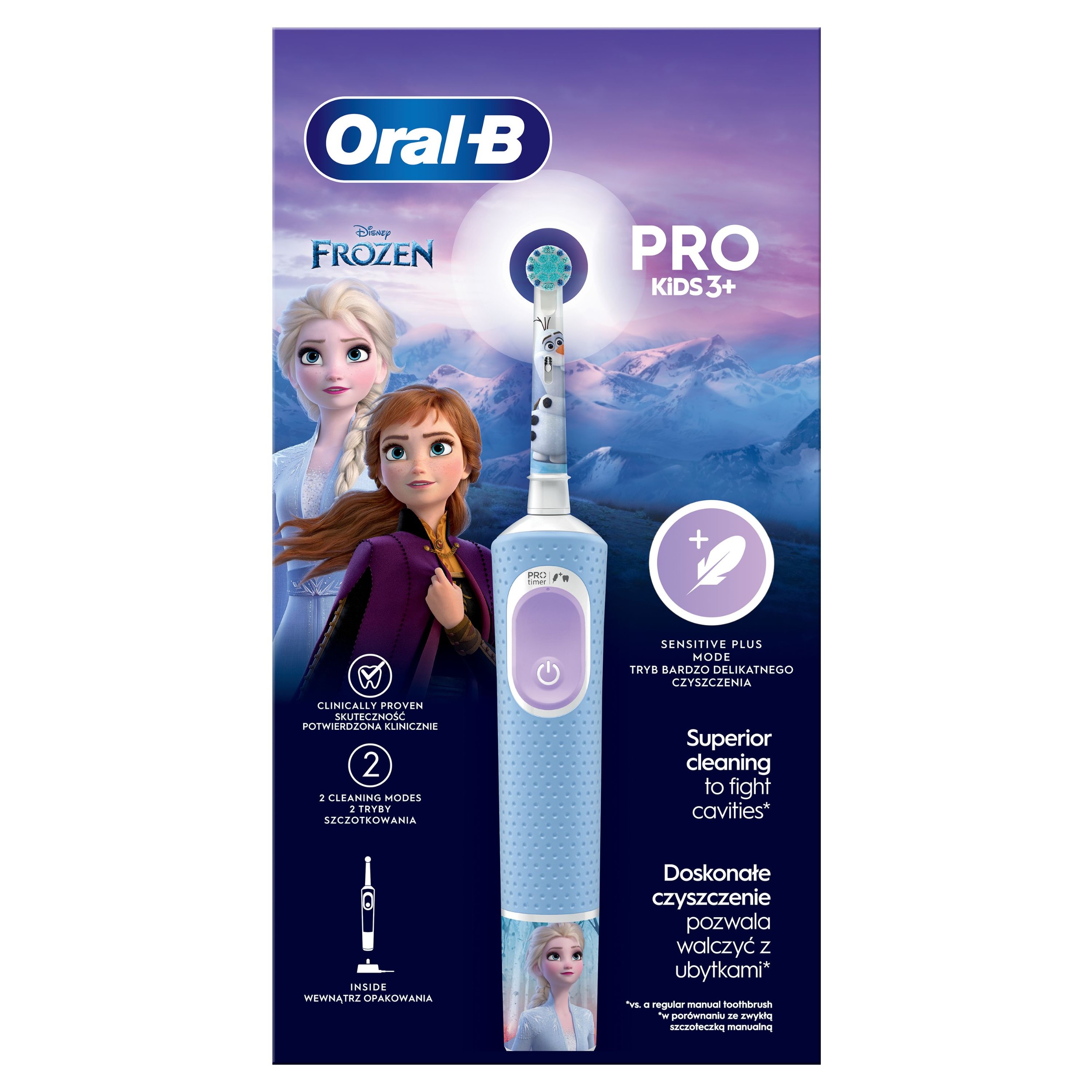 Drogerie a kosmetika - Oral-B Elektrický zubní kartáček Vitality Pro Kids Frozen