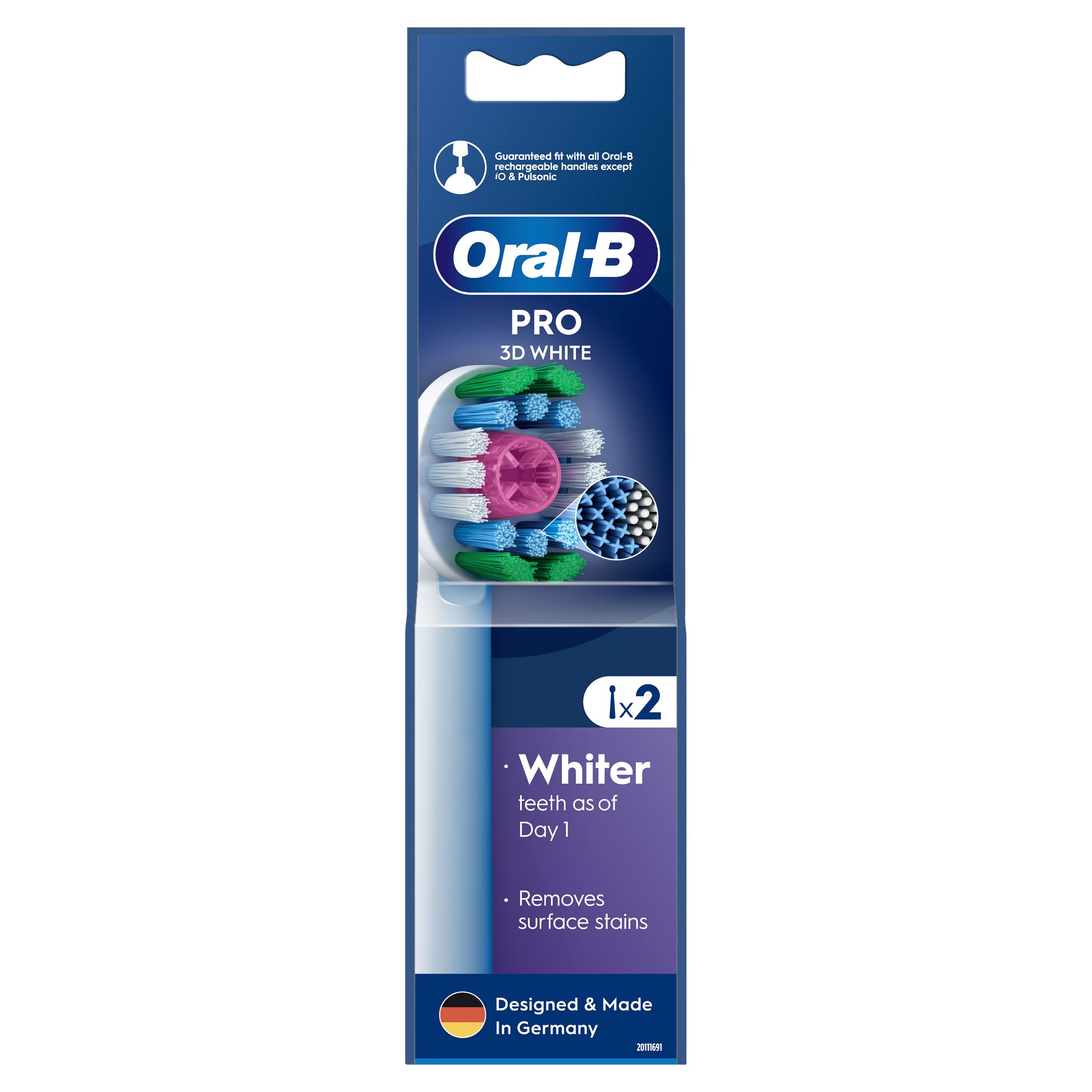 Drogerie a kosmetika - Oral-B Náhradní hlavice 3D White 2 ks