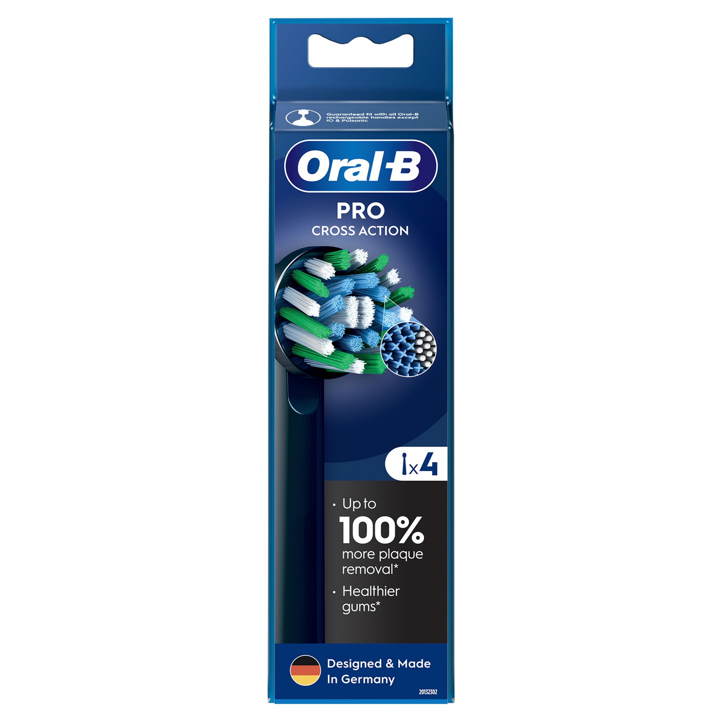 Drogerie a kosmetika - Oral-B Náhradní hlavice Cross Action Black 4 ks