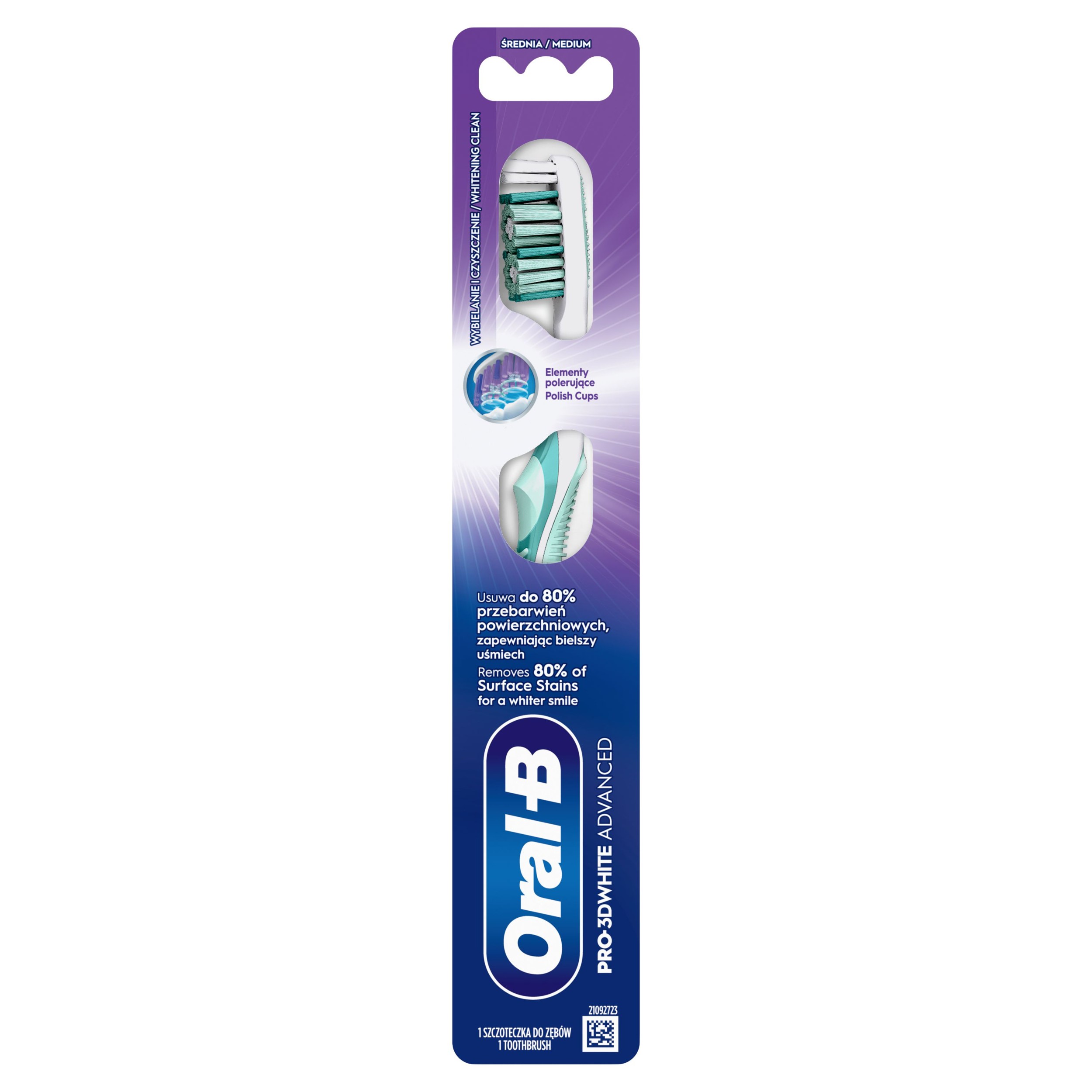 Drogerie a kosmetika - Oral-B Pro-3DW zubní kartáček Advanced 35 Medium 1 ks