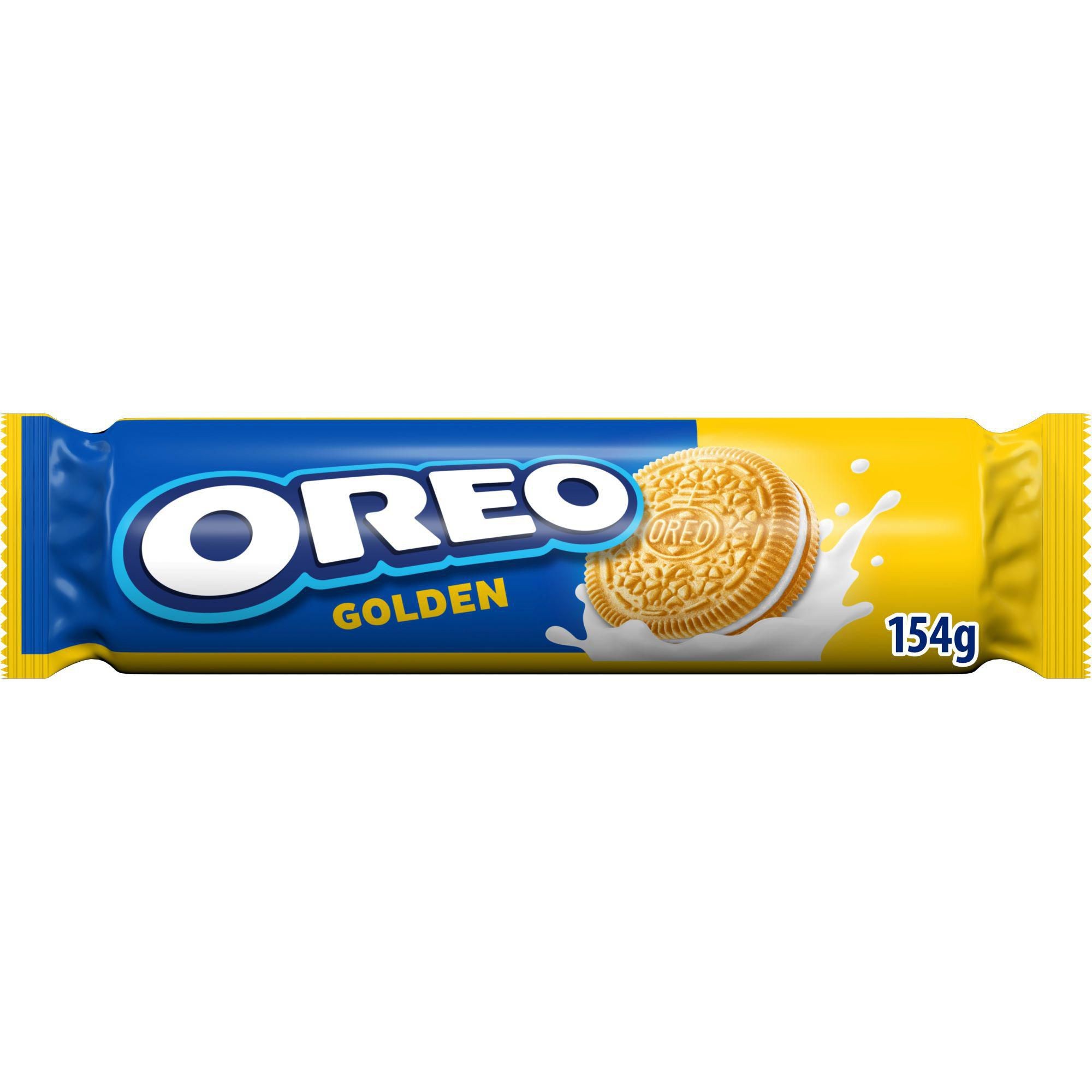 Trvanlivé potraviny - Oreo Golden sušenky s náplní s vanilkovou příchutí 154g