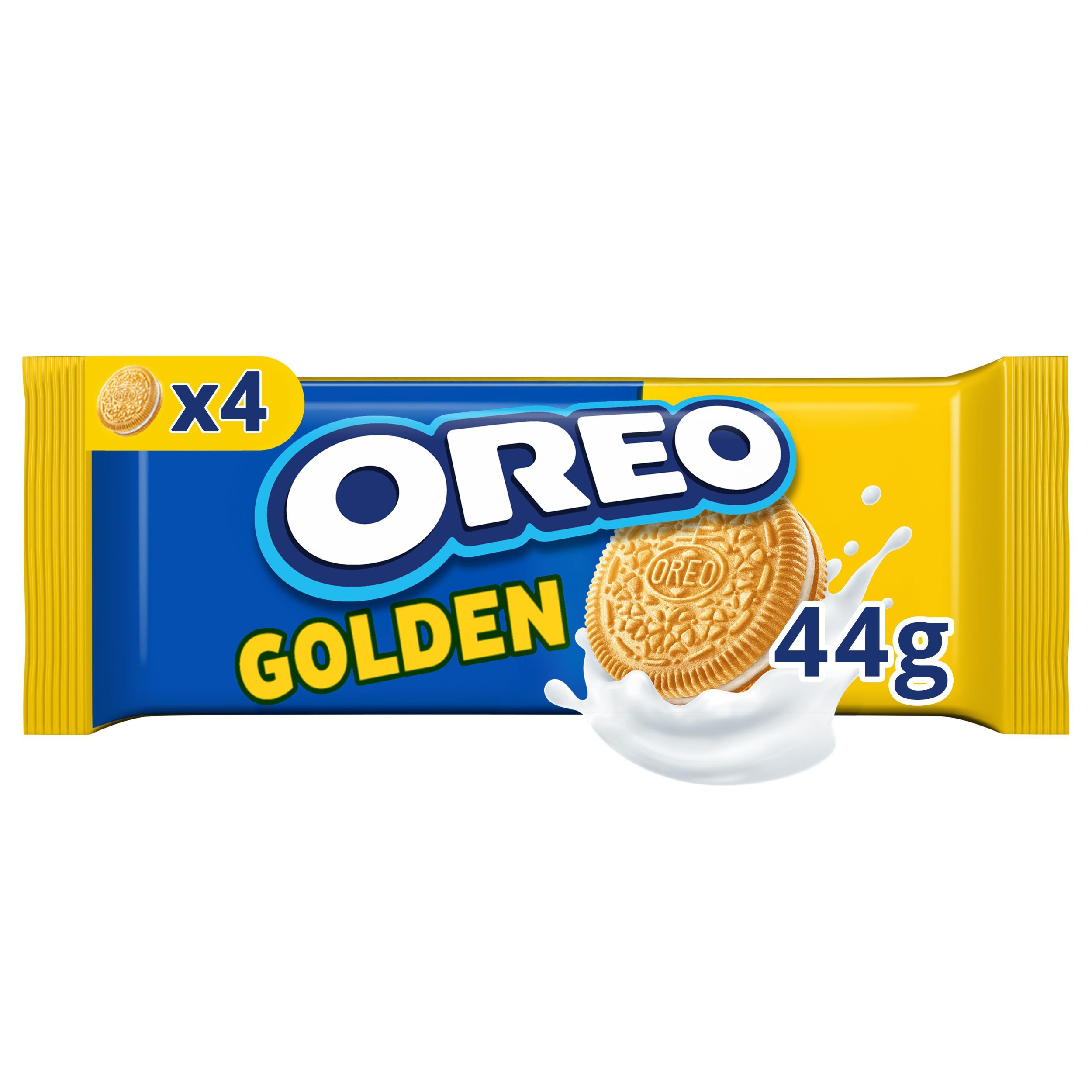 Trvanlivé potraviny - Oreo Golden sušenky s náplní s vanilkovou příchutí 44g