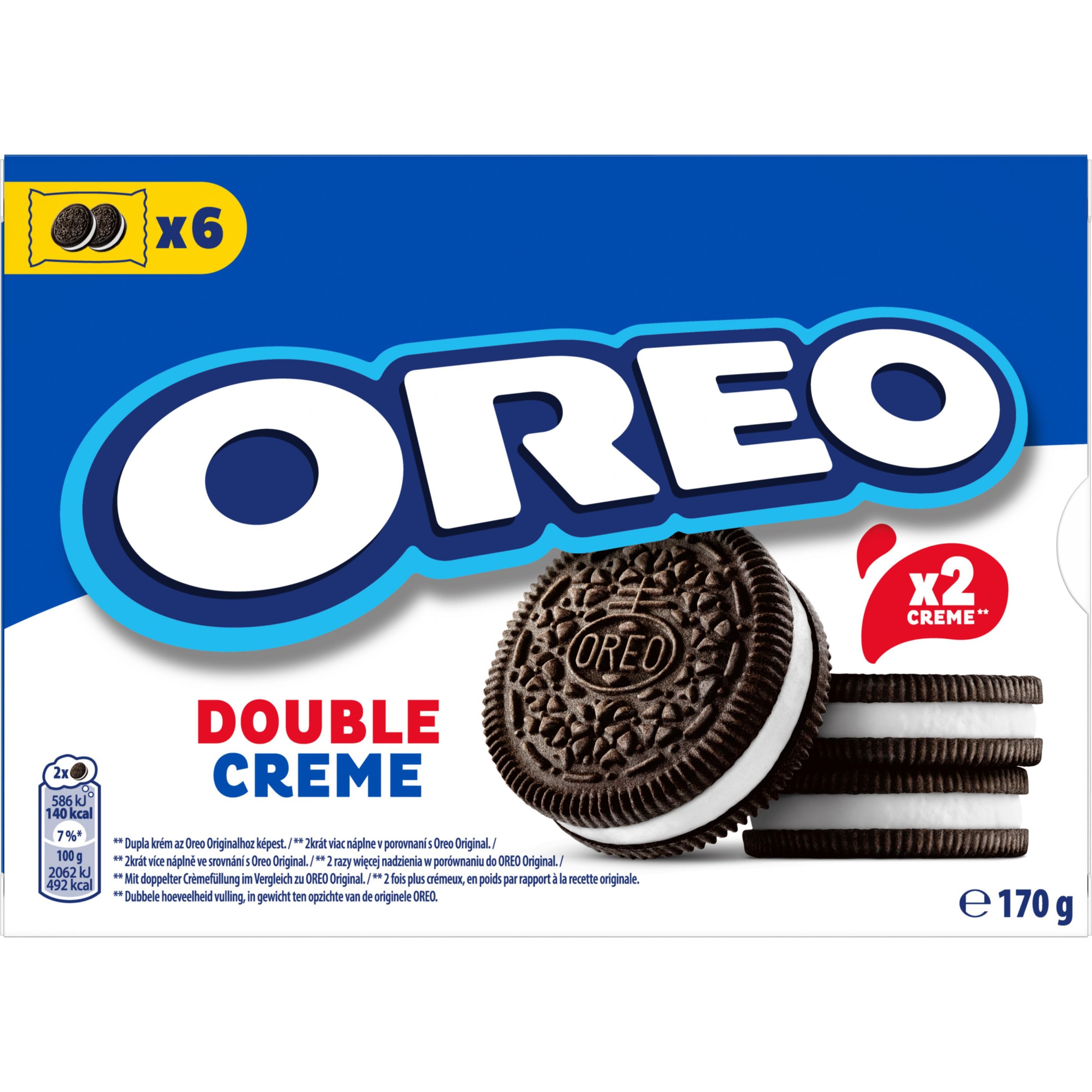 Trvanlivé potraviny - Oreo sušenky Double Creme s dvojitou vanilkovou náplní 170g