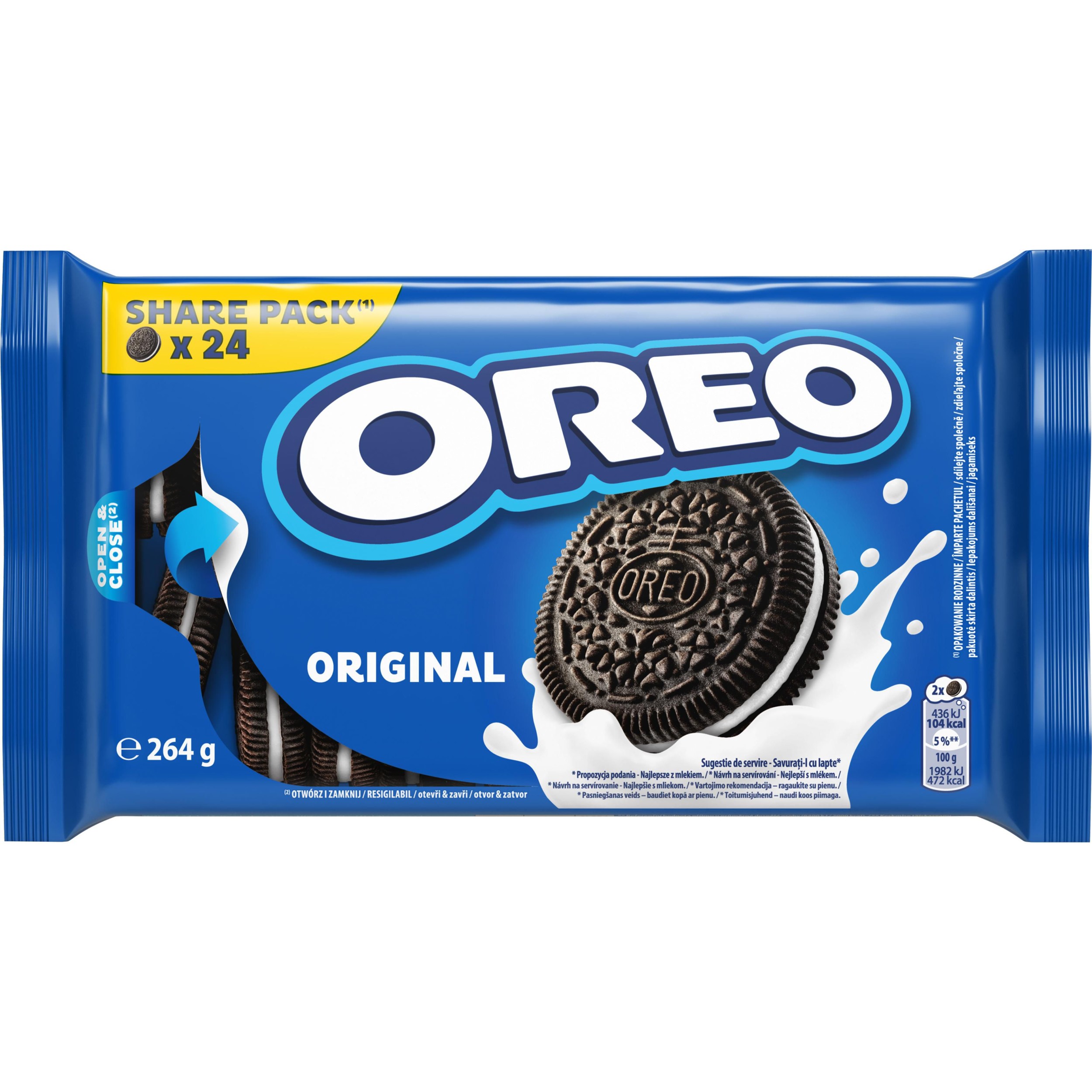 Trvanlivé potraviny - Oreo Sušenky s vanilkovou náplní 264g