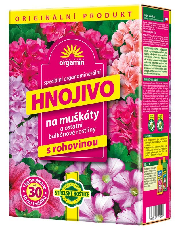 Domácnost a Zahrada - Orgamin Hnojivo na muškáty 1 kg