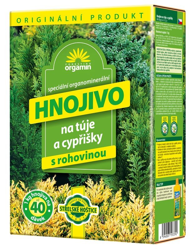 Domácnost a Zahrada - Orgamin Hnojivo na túje a cypřišky 1 kg