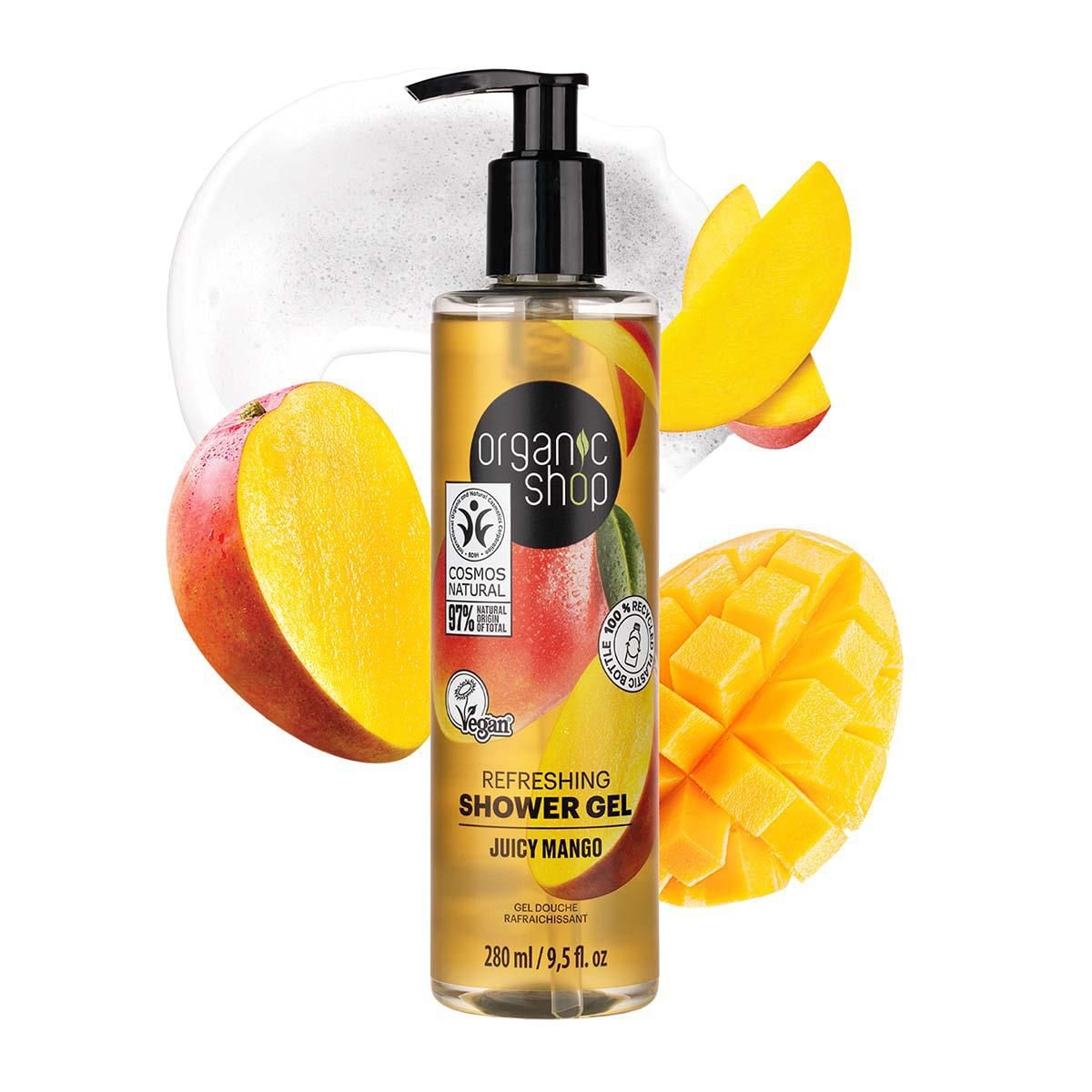 Drogerie a kosmetika - Organic Shop Osvěžující sprchový gel Šťavnaté mango 280 ml
