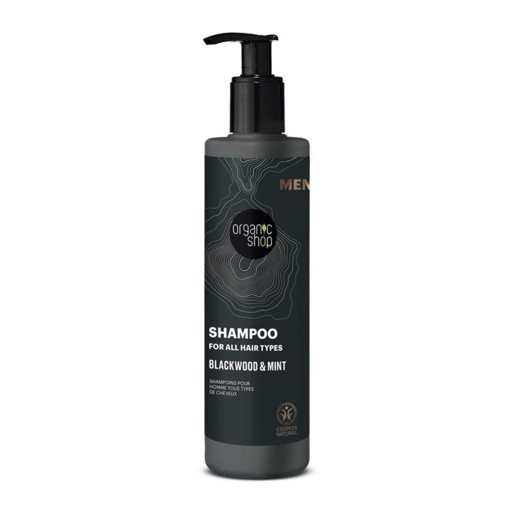 Drogerie a kosmetika - Organic Shop Šampon pro všechny typy vlasů Blackwood a máta 280 ml