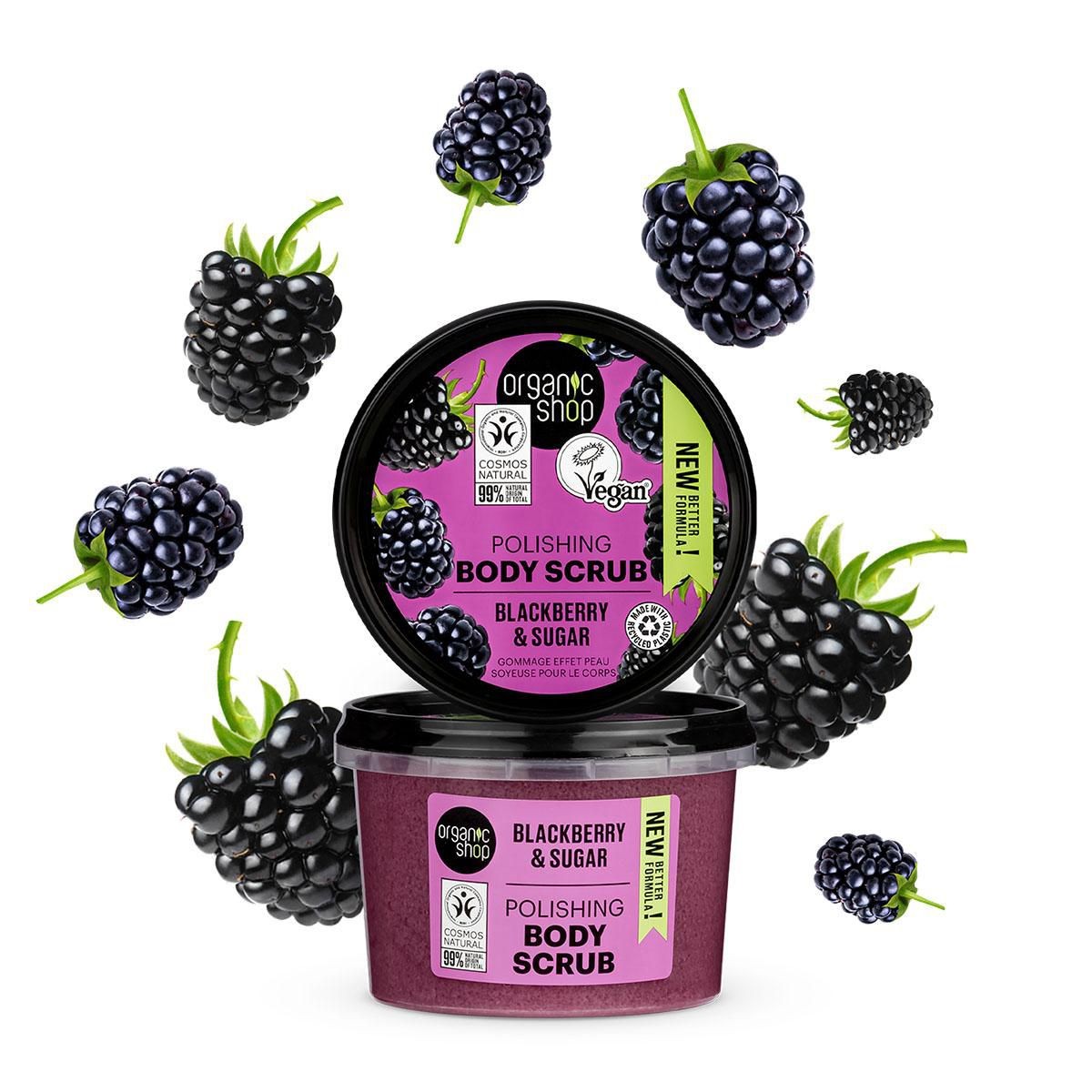 Drogerie a kosmetika - Organic Shop Vyhlazující tělový peeling Ostružina a cukr 250 ml