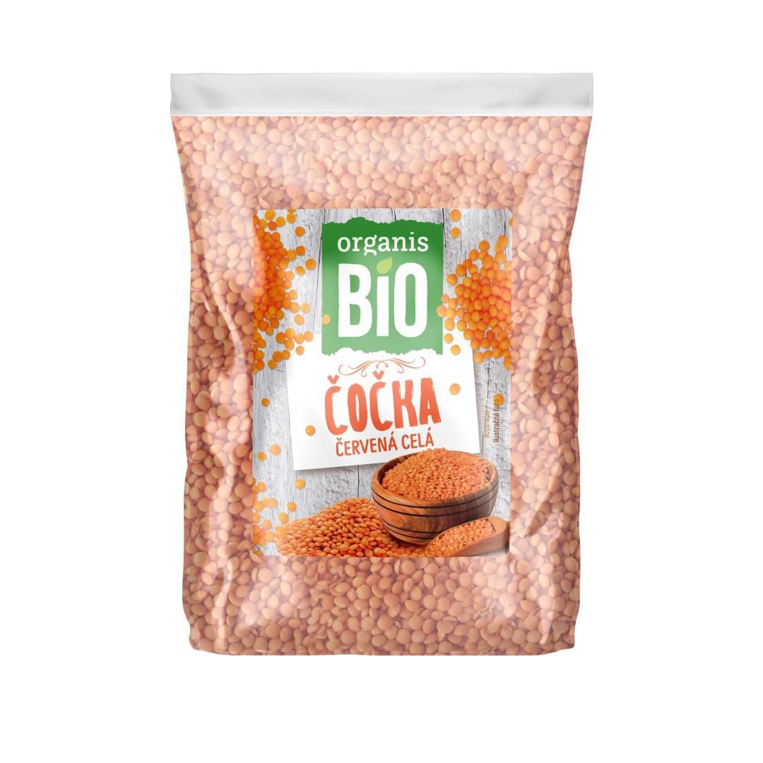 Zdravý svět - Organis Červená čočka celá BIO 500 g