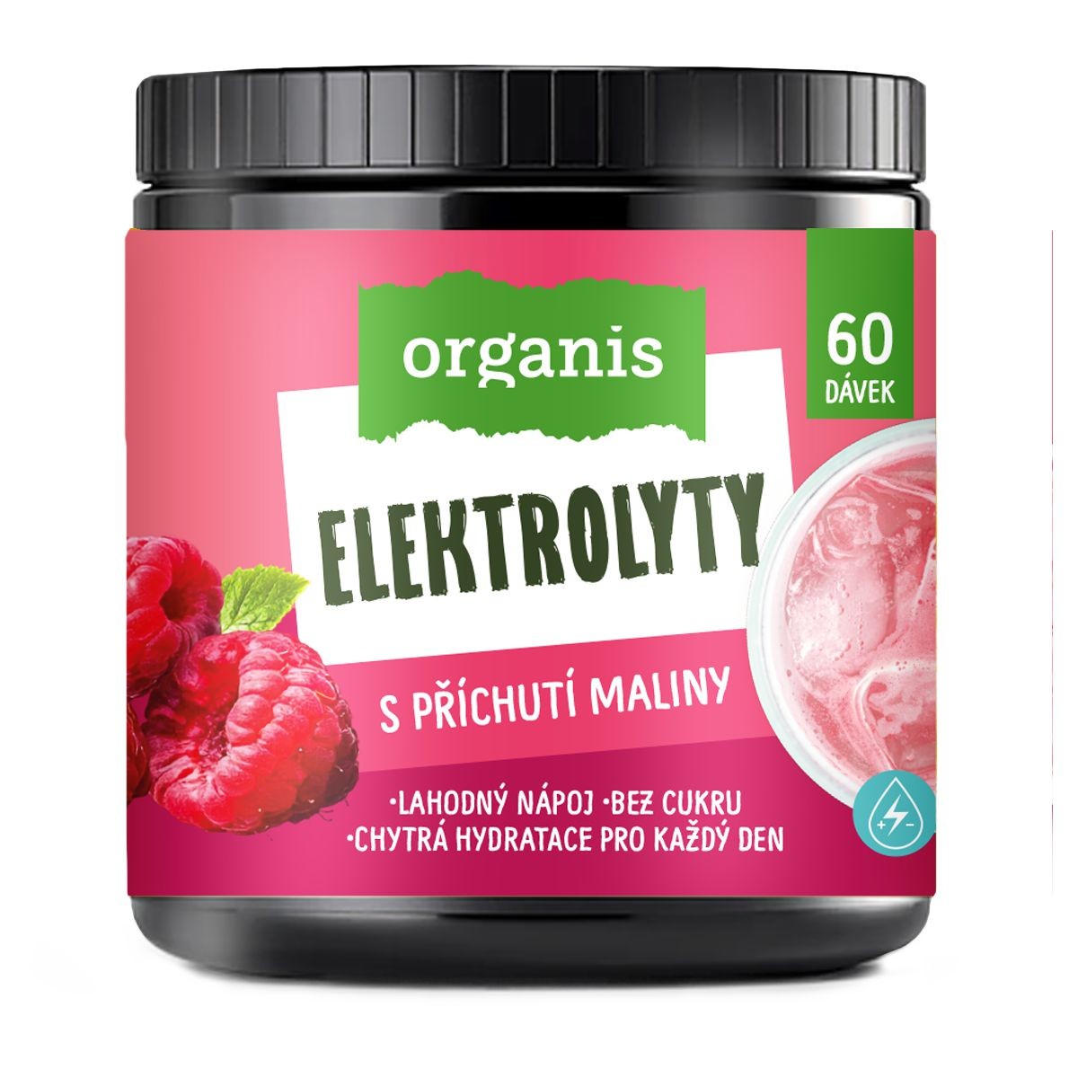 Zdravý svět - Organis Elektrolyty malina 60 dávek