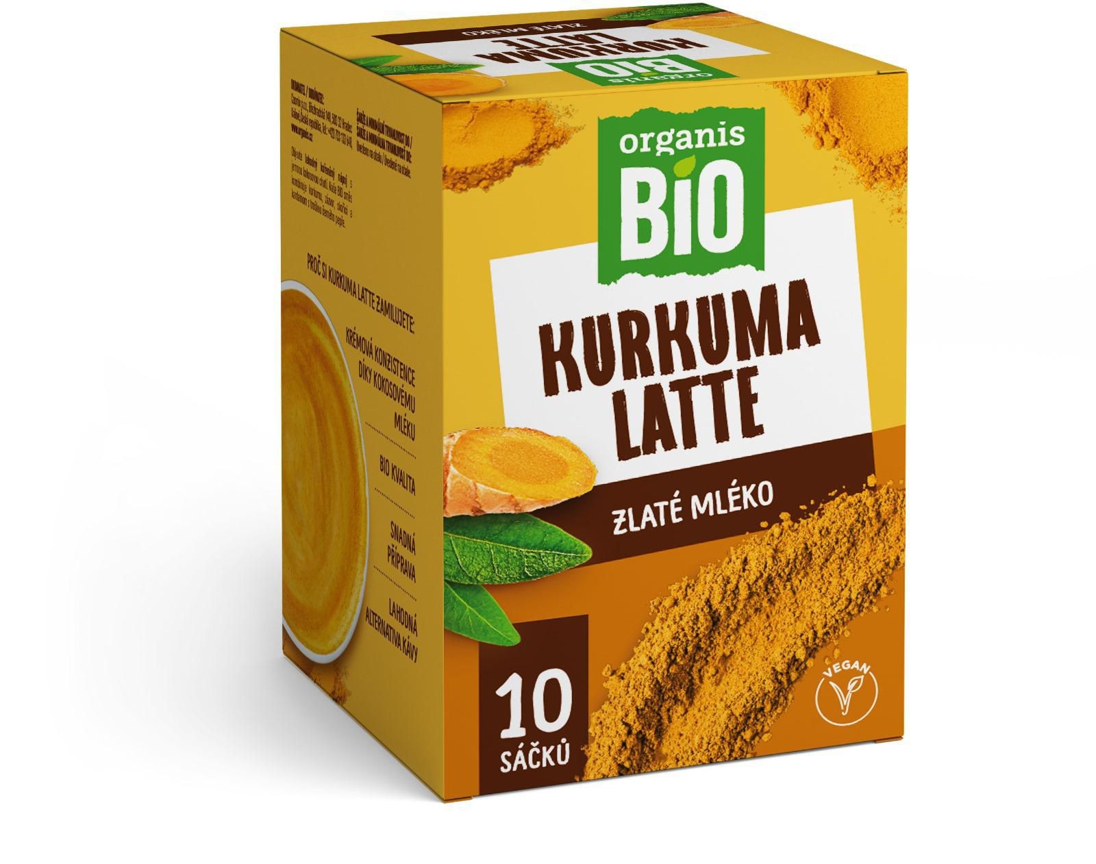 Zdravý svět - Organis Kurkuma latte 10 x 28g