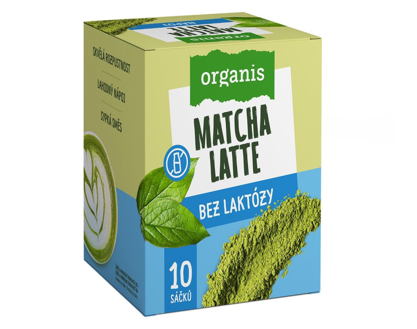 Zdravý svět - Organis Matcha Latte bez laktózy 10X27 g