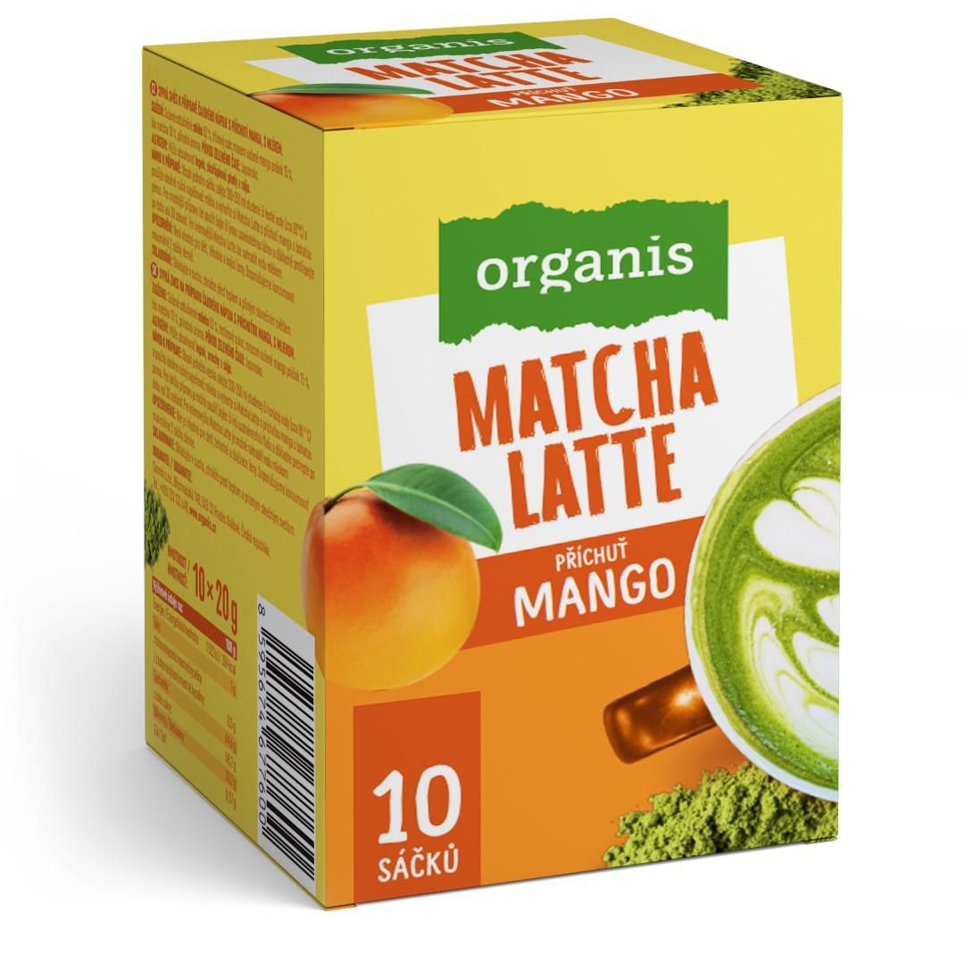 Zdravý svět - Organis Matcha Latte mango 10 x 20 g