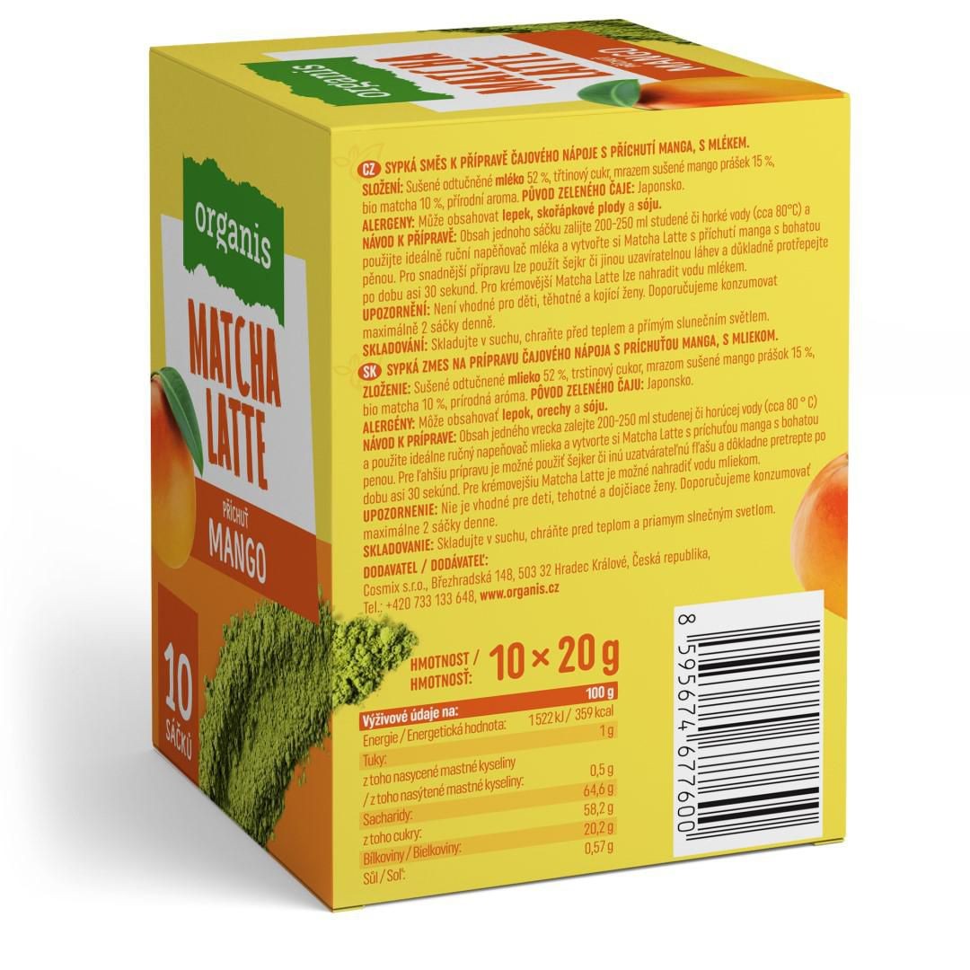 Organis Matcha Latte mango 10 x 20 g-0