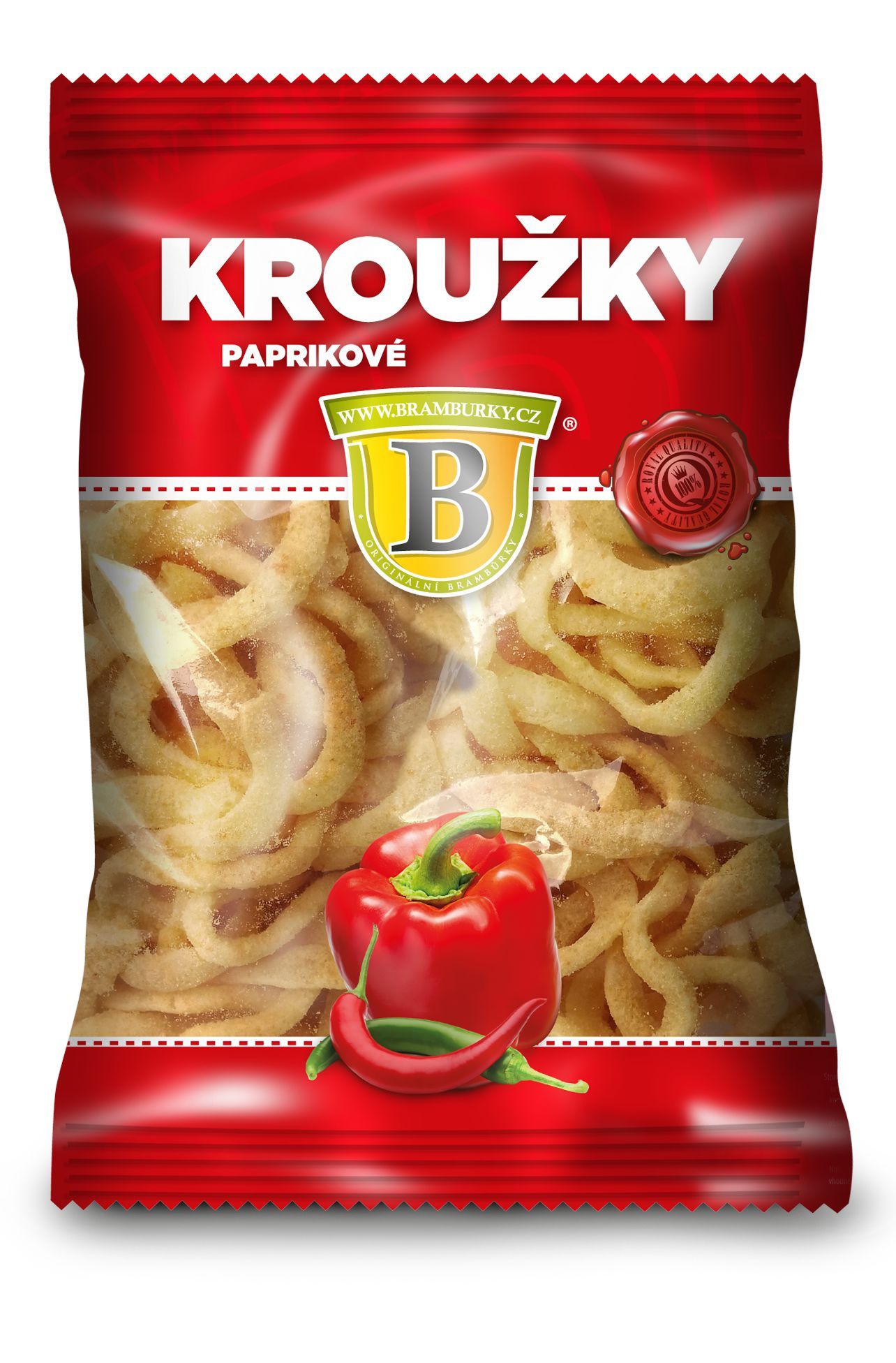 Trvanlivé potraviny - Originální brambůrky Kroužky paprikové 50g