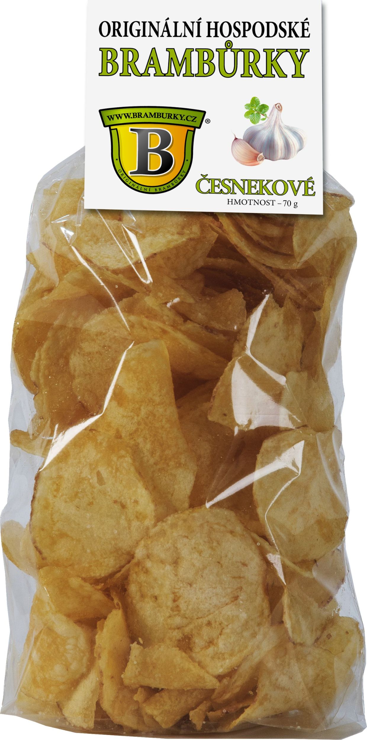 Trvanlivé potraviny - Originální hospodské brambůrky česnekové 70g