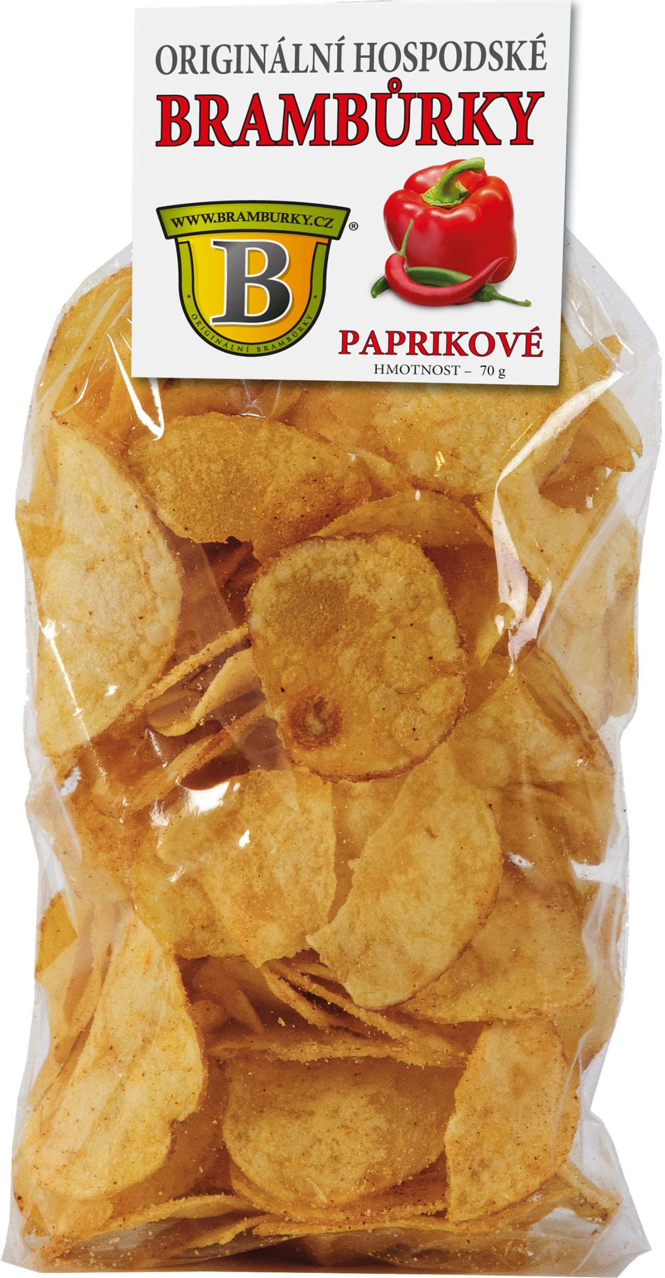 Trvanlivé potraviny - Originální hospodské brambůrky paprikové 70g